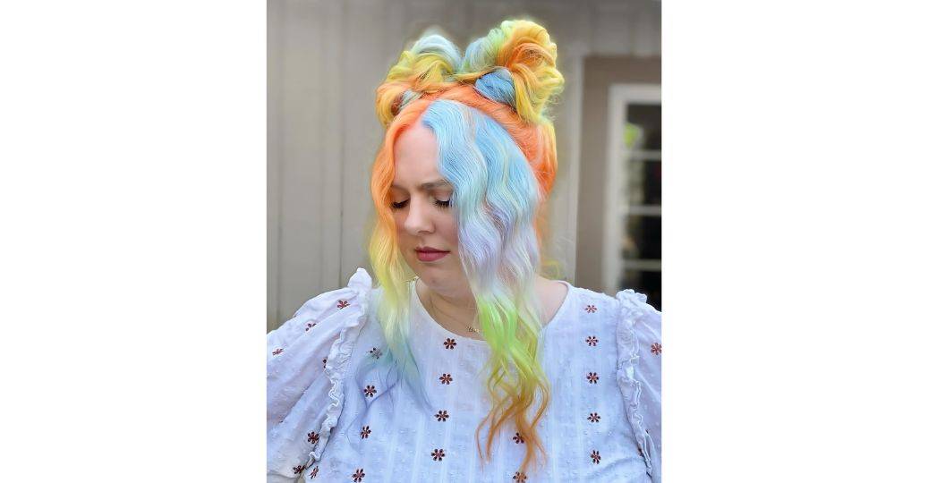 Pastel Space Buns Festival Hairstyle