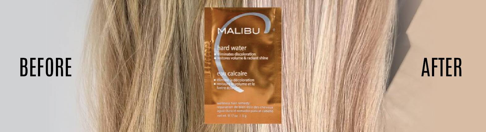 Before and After Malibu C Hard Water Wellness