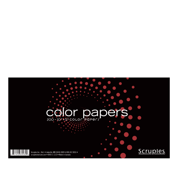 Hair Tinting Color Papers 10" x 5"