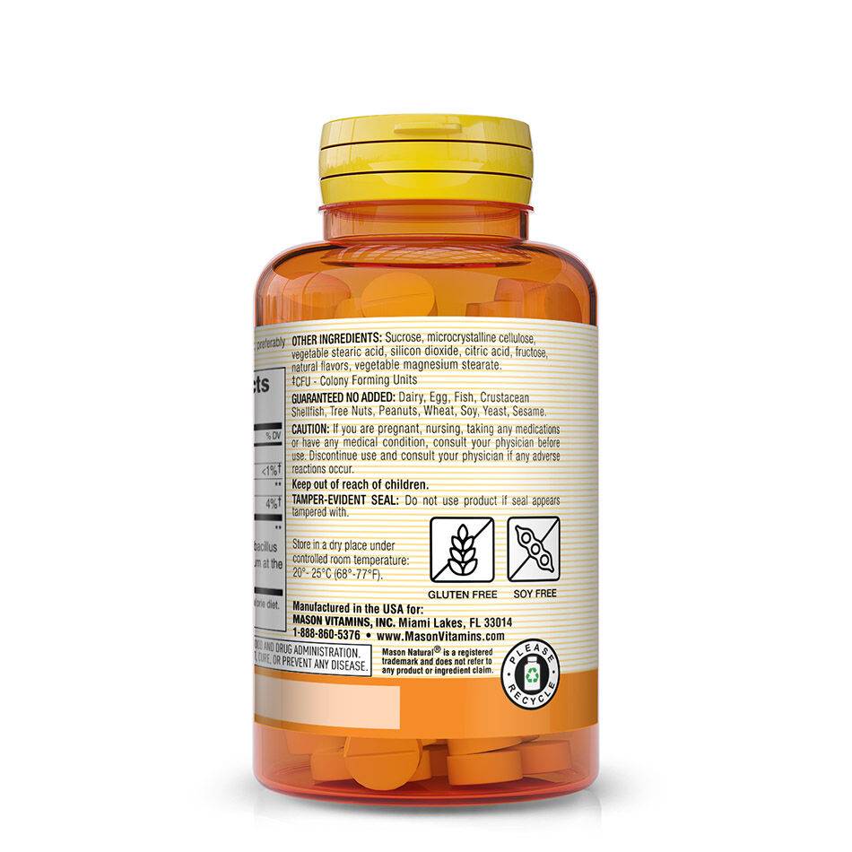 Mason Natural Probiotic Acidophilus with Bifidus 2 Billion CFU Per Serving
