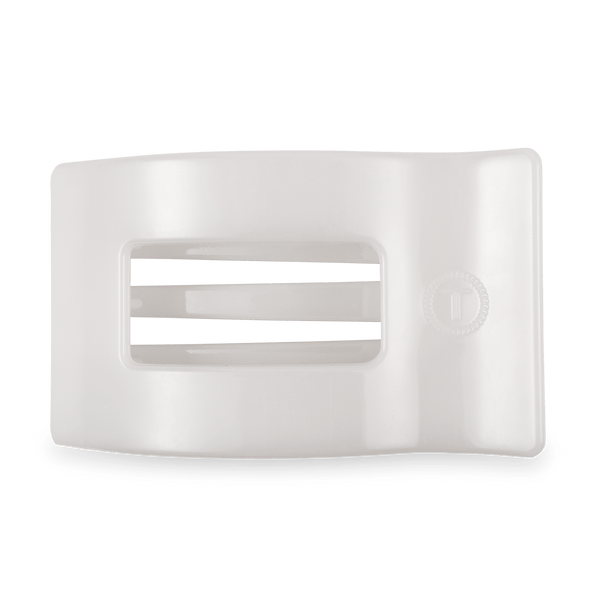 Coconut White Flat Rectangle Hair Clip