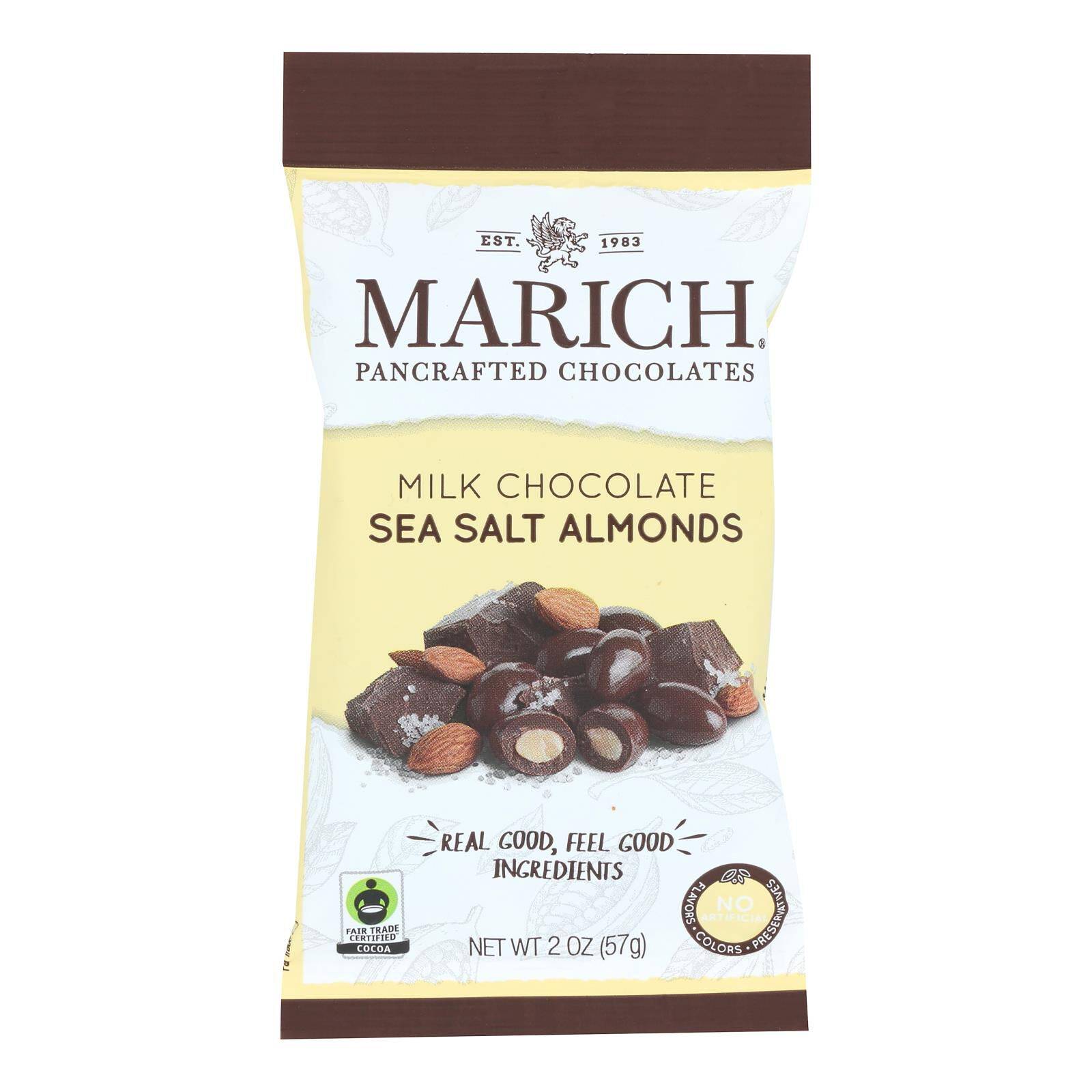 Milk Chocolate Sea Salt Almonds - Case Of 12, 2 Ounces