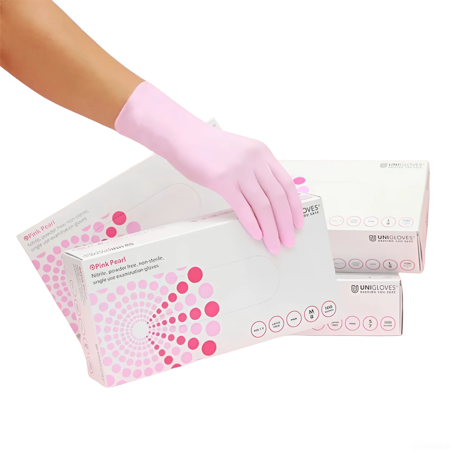 Pink Nitrile Gloves - Box of 100
