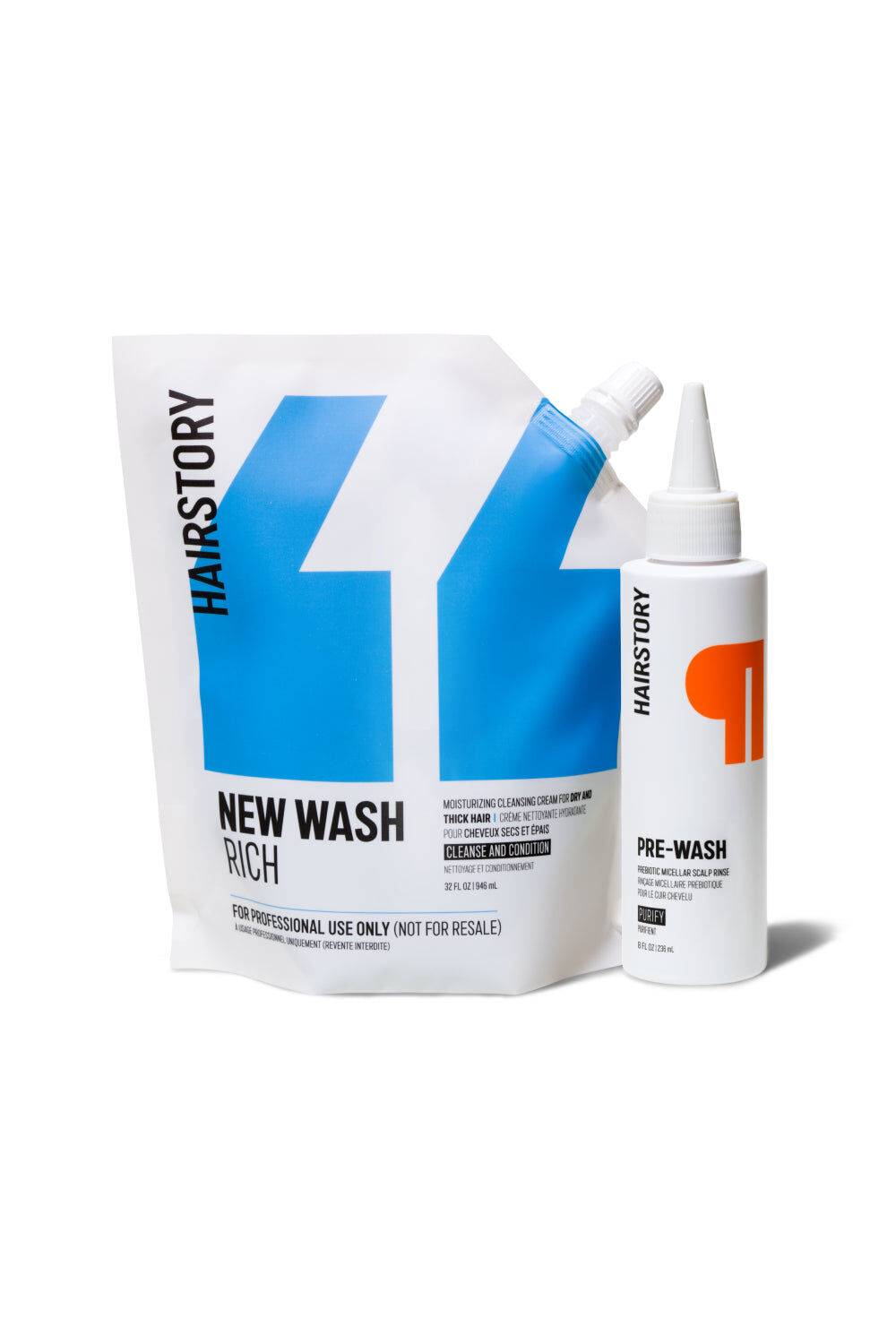 New Wash Method for Curly and Dry Hair 8oz Pre-Wash and 32oz Rich