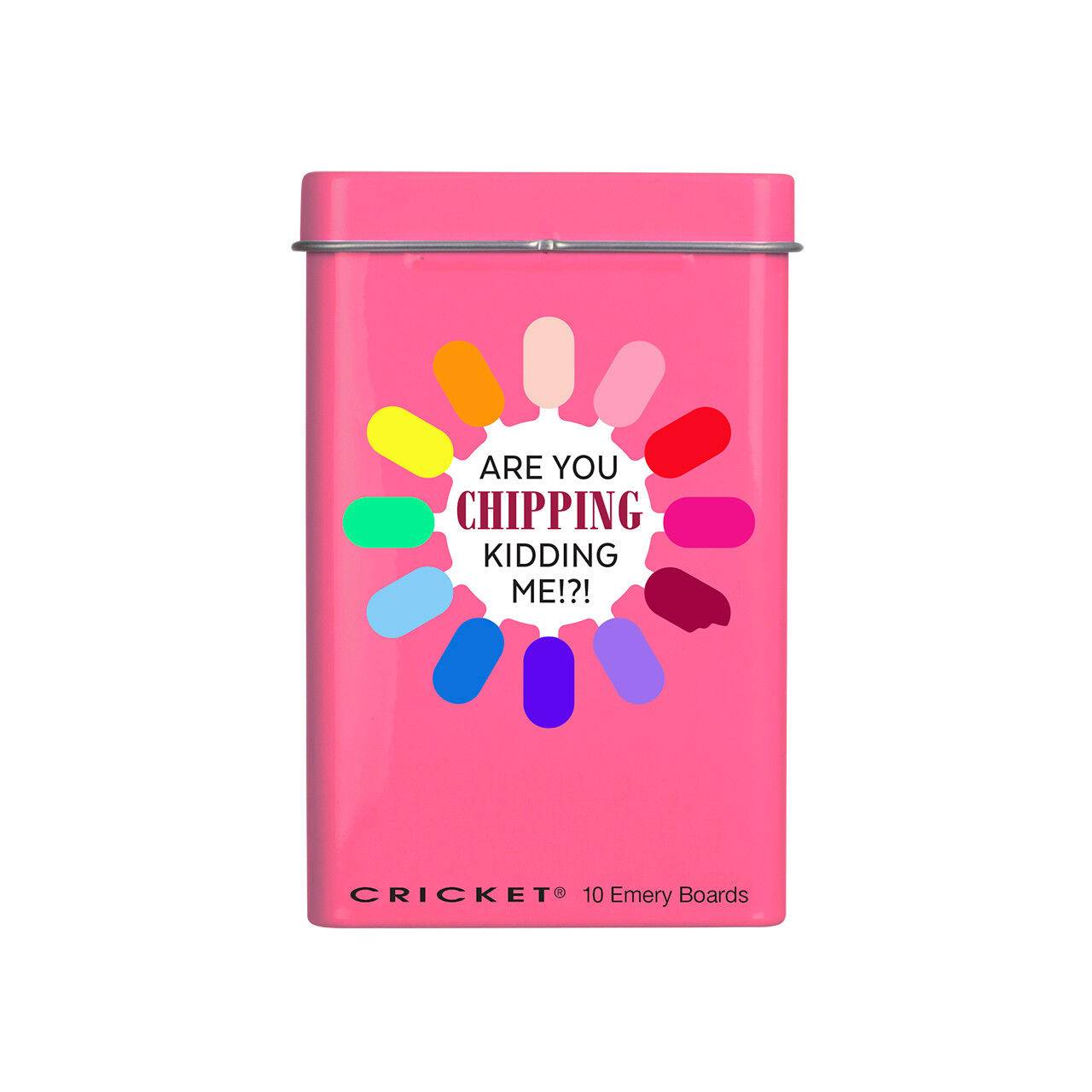 Chipping Kidding Me Emery Board Tin (10 Two-Sided Emery Boards)