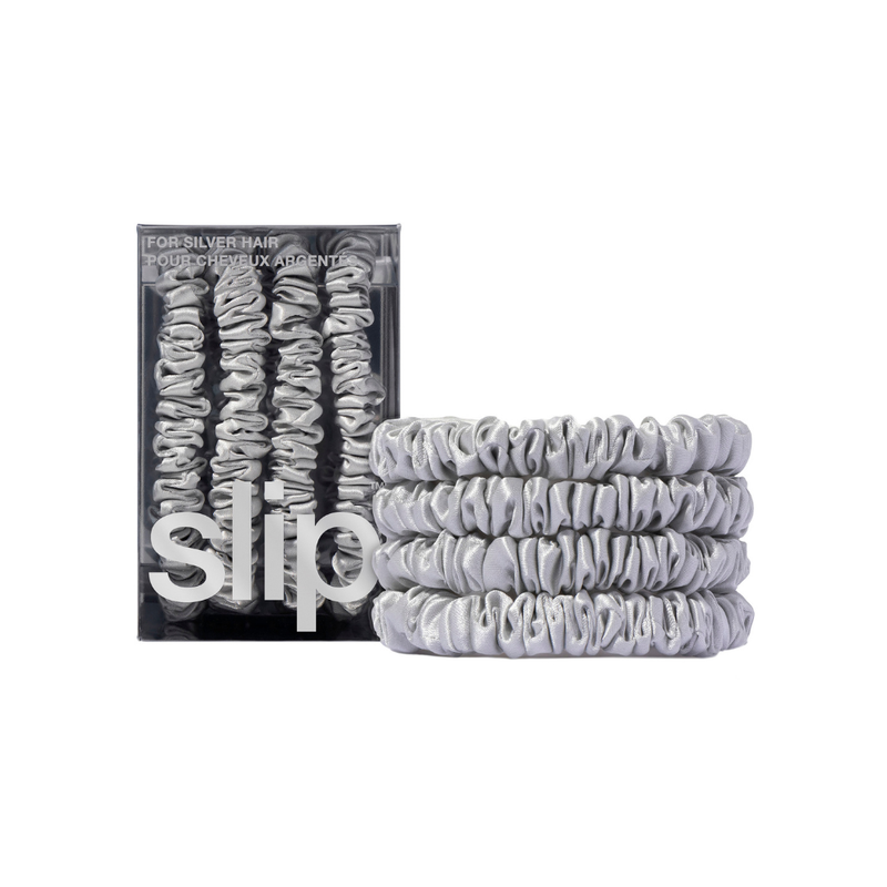 Pure Silk Skinny Scrunchies - Set of 4