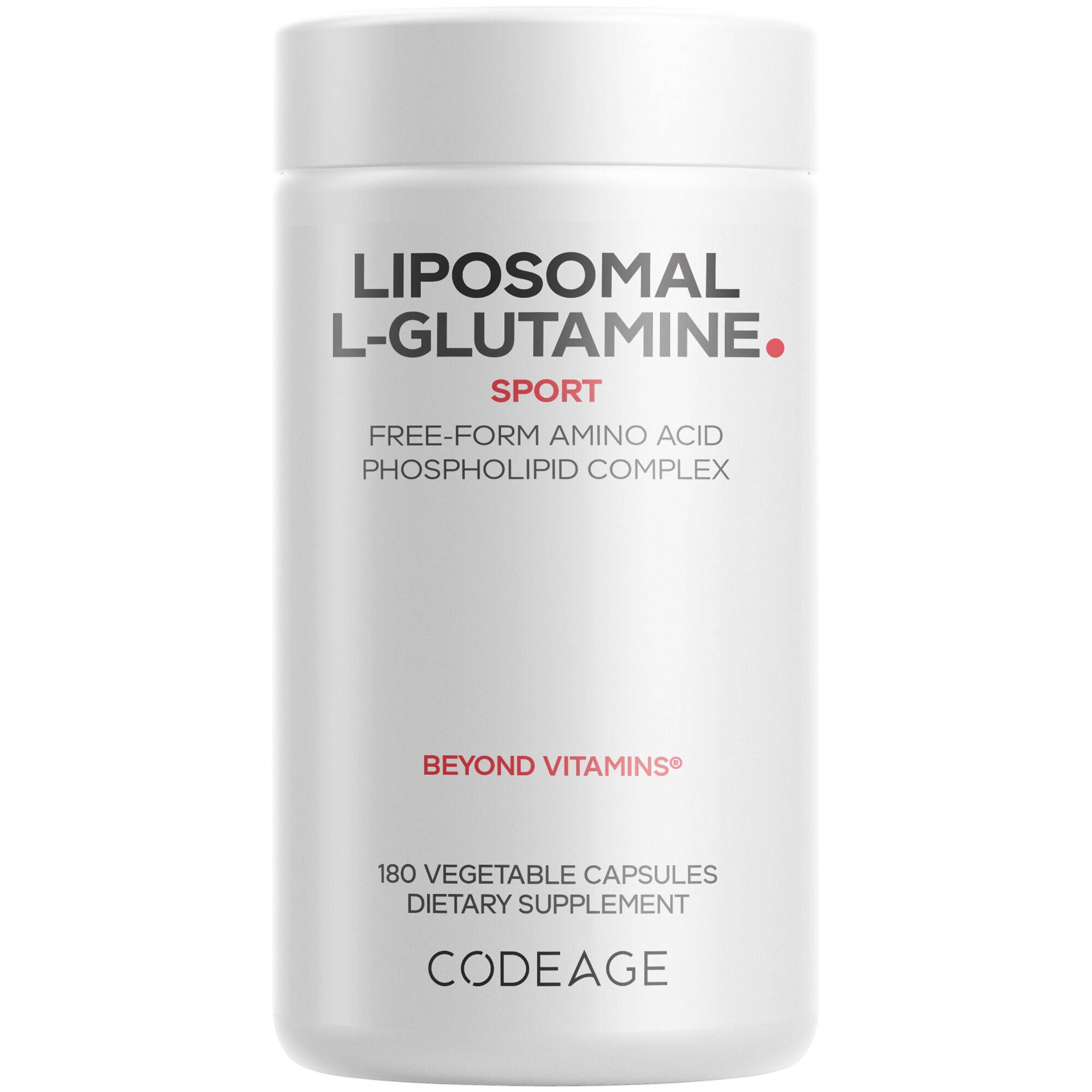 Liposomal L-Glutamine+ Free-Form Amino Acid - Enhanced Absorption Caps