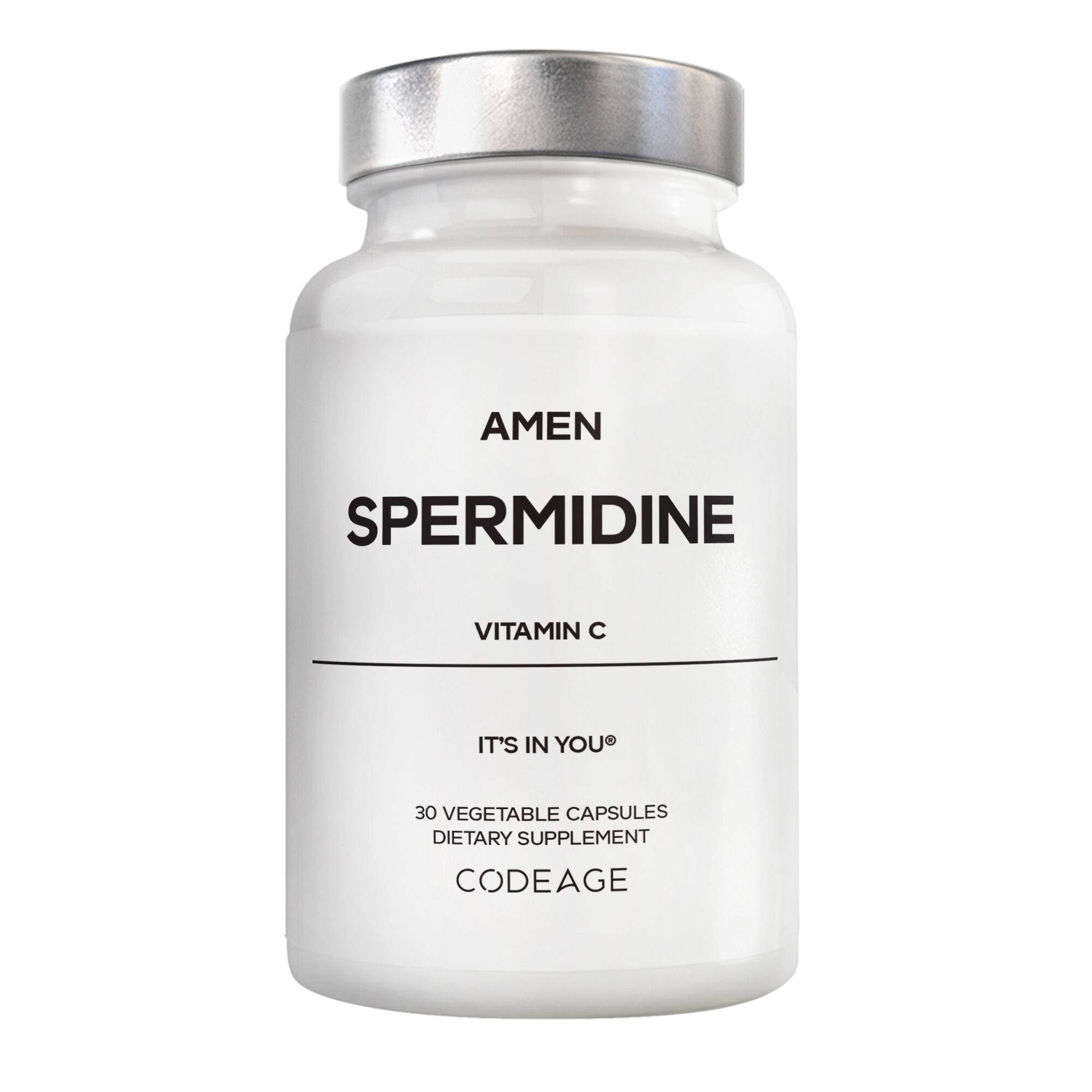 Amen Spermidine Supplement - Vitamin C Ascorbic Acid - Vegan