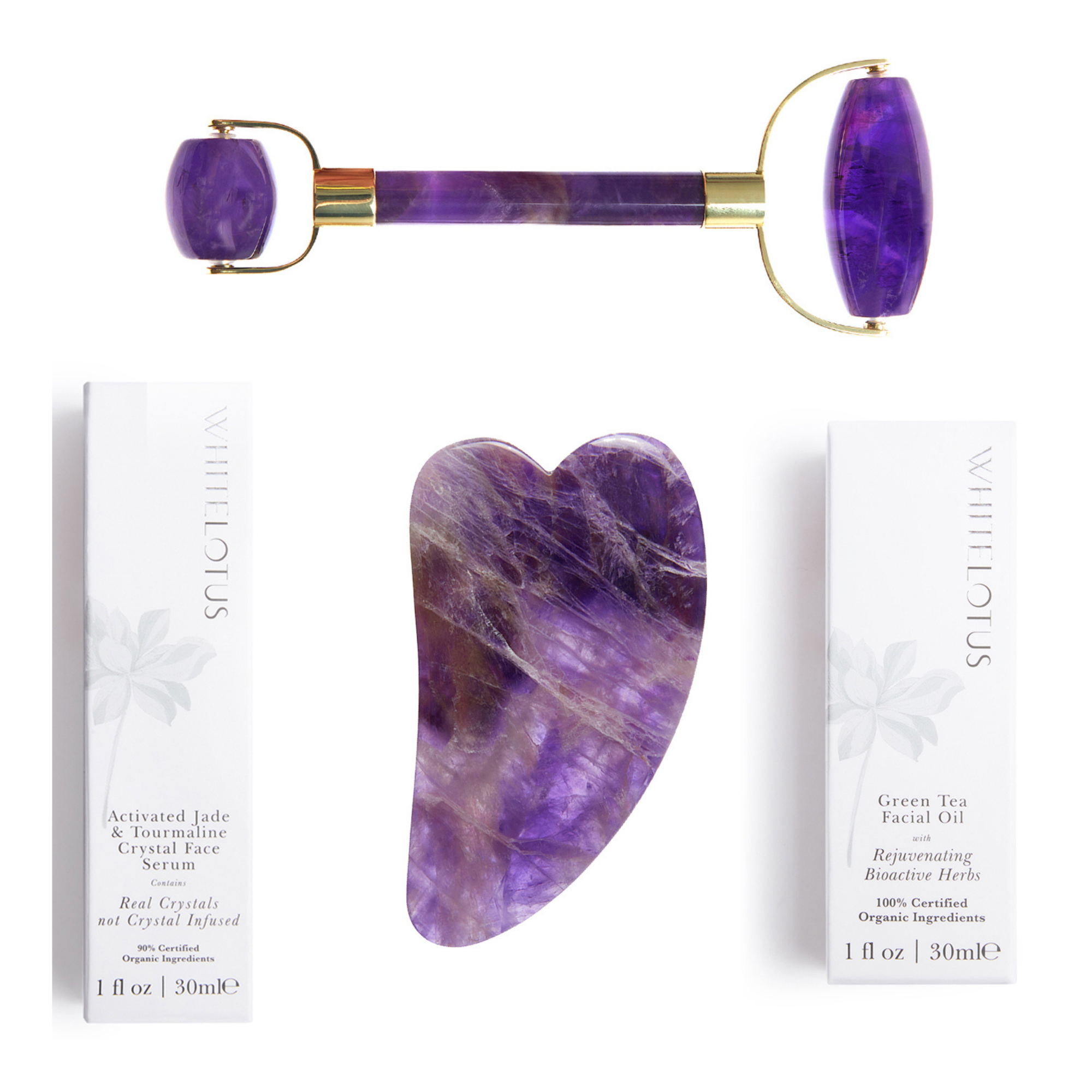 Genuine Amethyst Crystal Facial Set