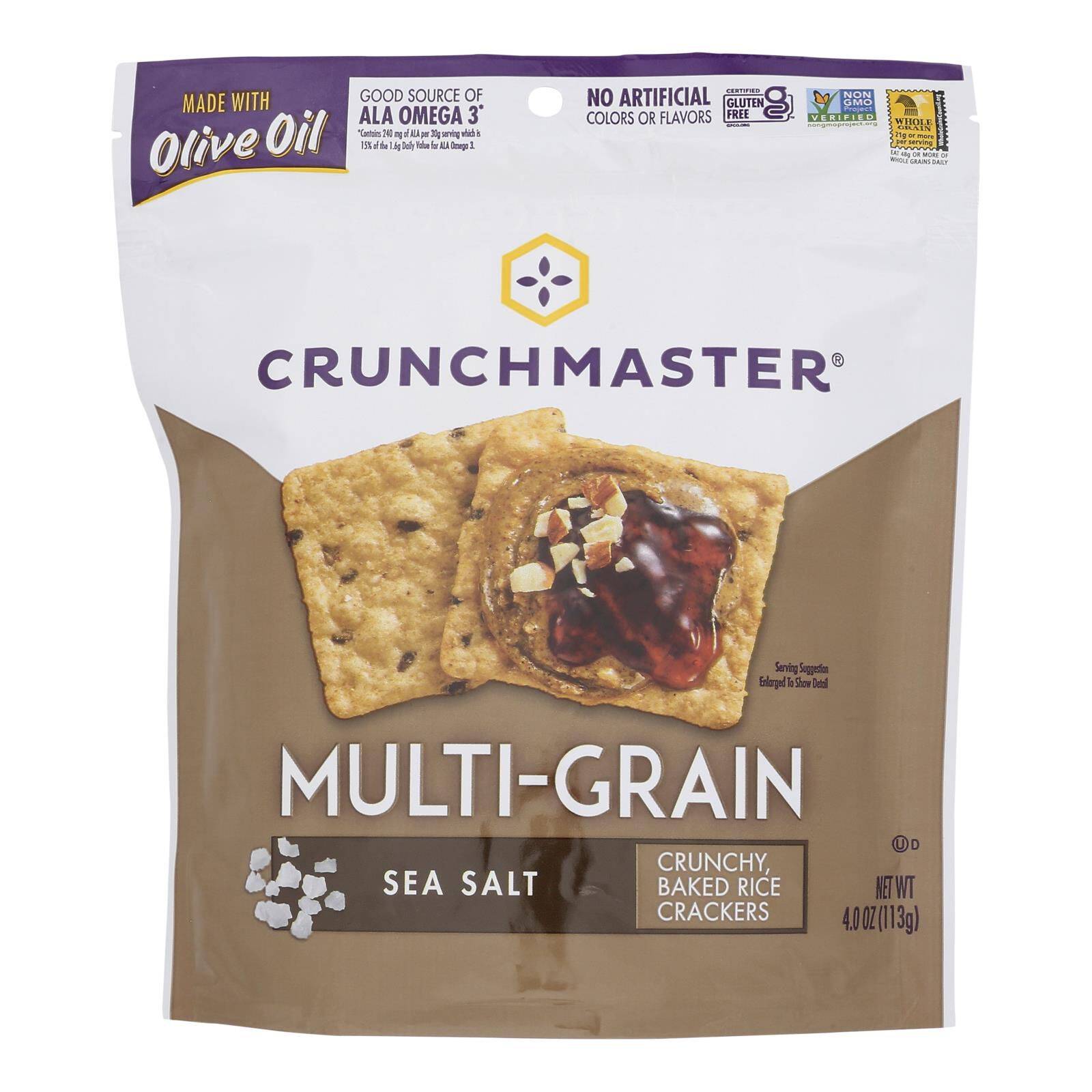 Multigrain Cracker Sea Salt - Case Of 12, 4 Oz