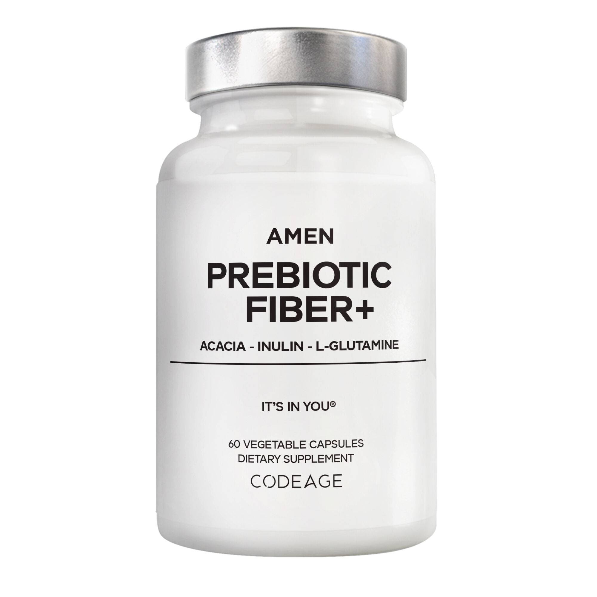 Amen Prebiotic Fiber Supplement - L-Glutamine, Digestive Support
