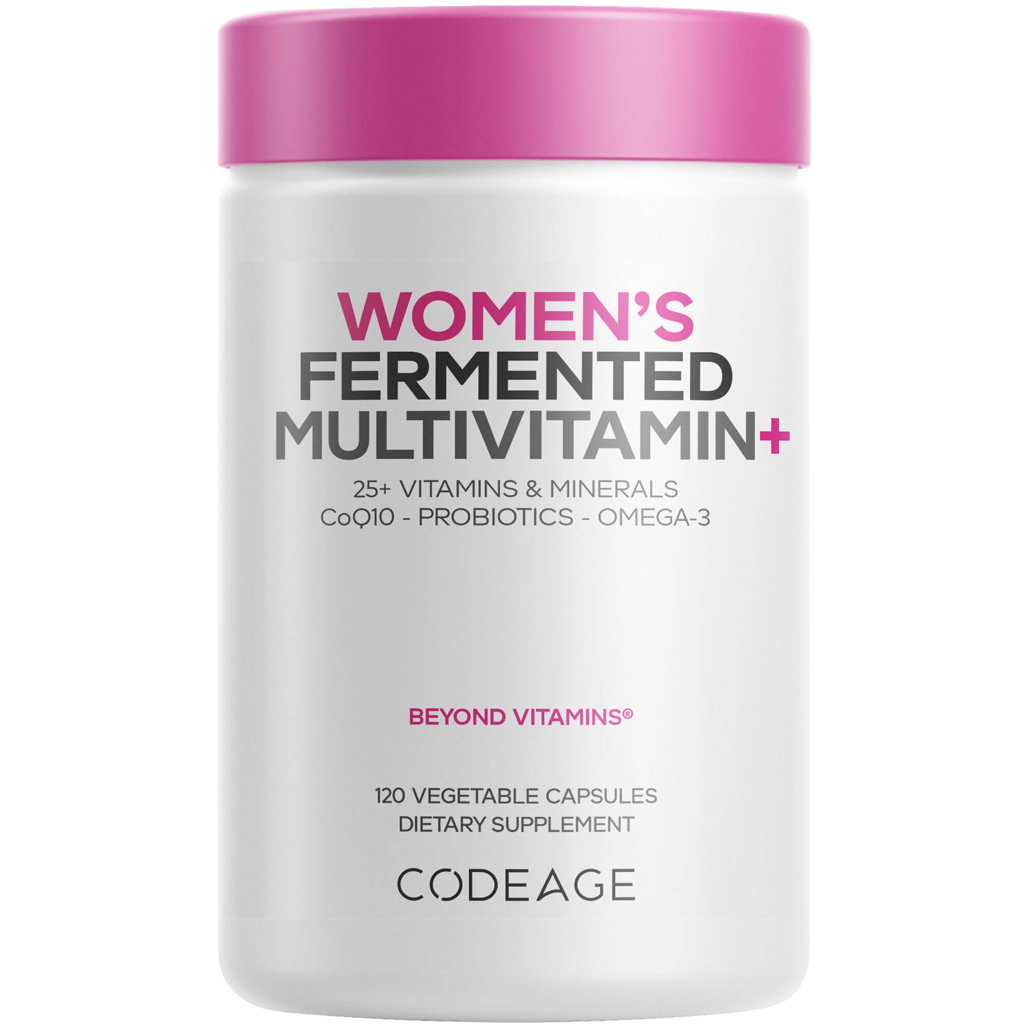 Women's Daily Multivitamin 25+ Vitamins & Minerals CoQ10 Probiotics