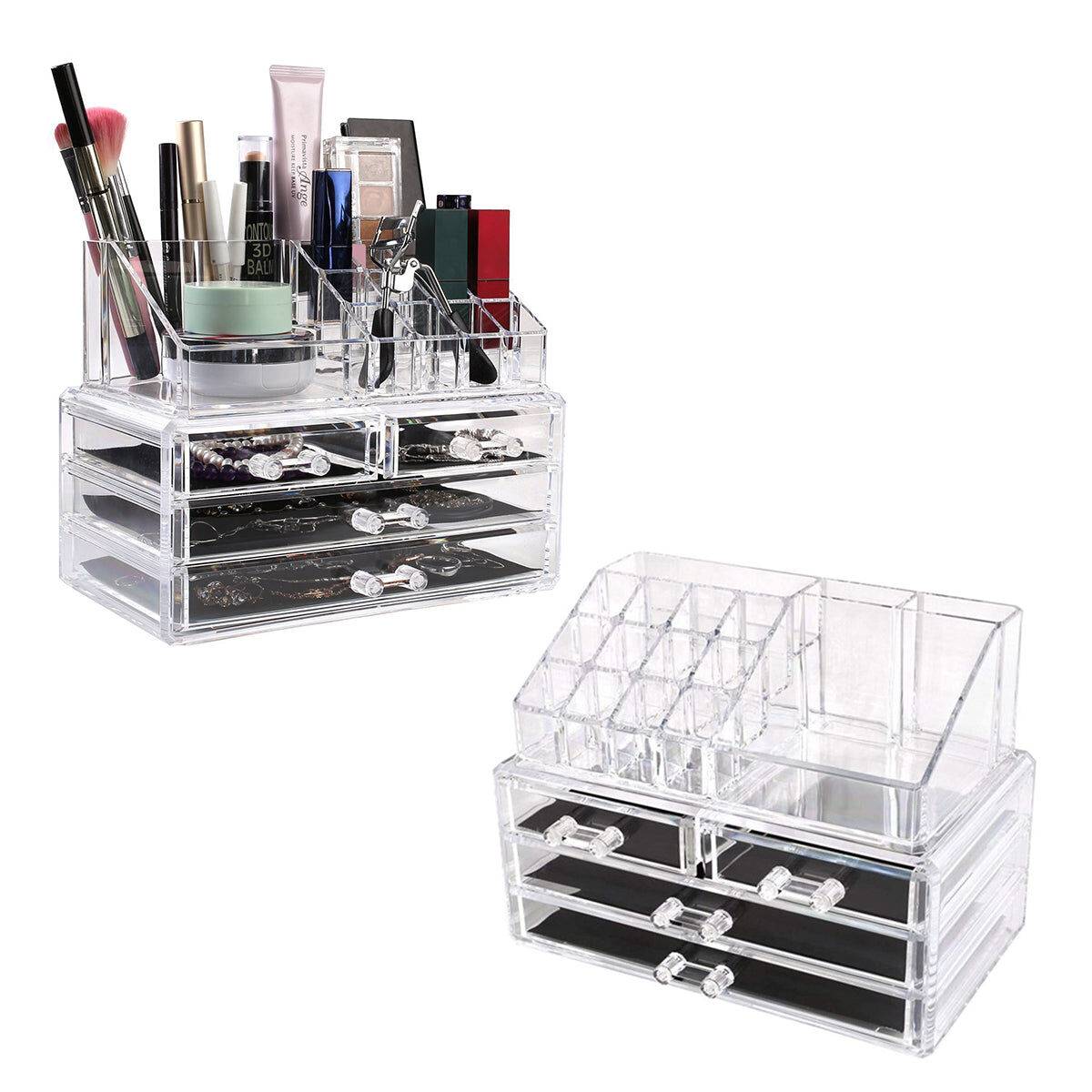 3 Drawer Spacious Acrylic Clear Cosmetic Makeup Storage Organizer