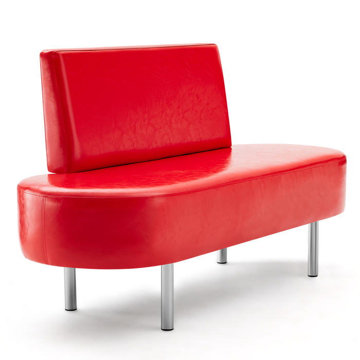 WBWB Modern Reception Waiting Room Bench Chair with Backrest