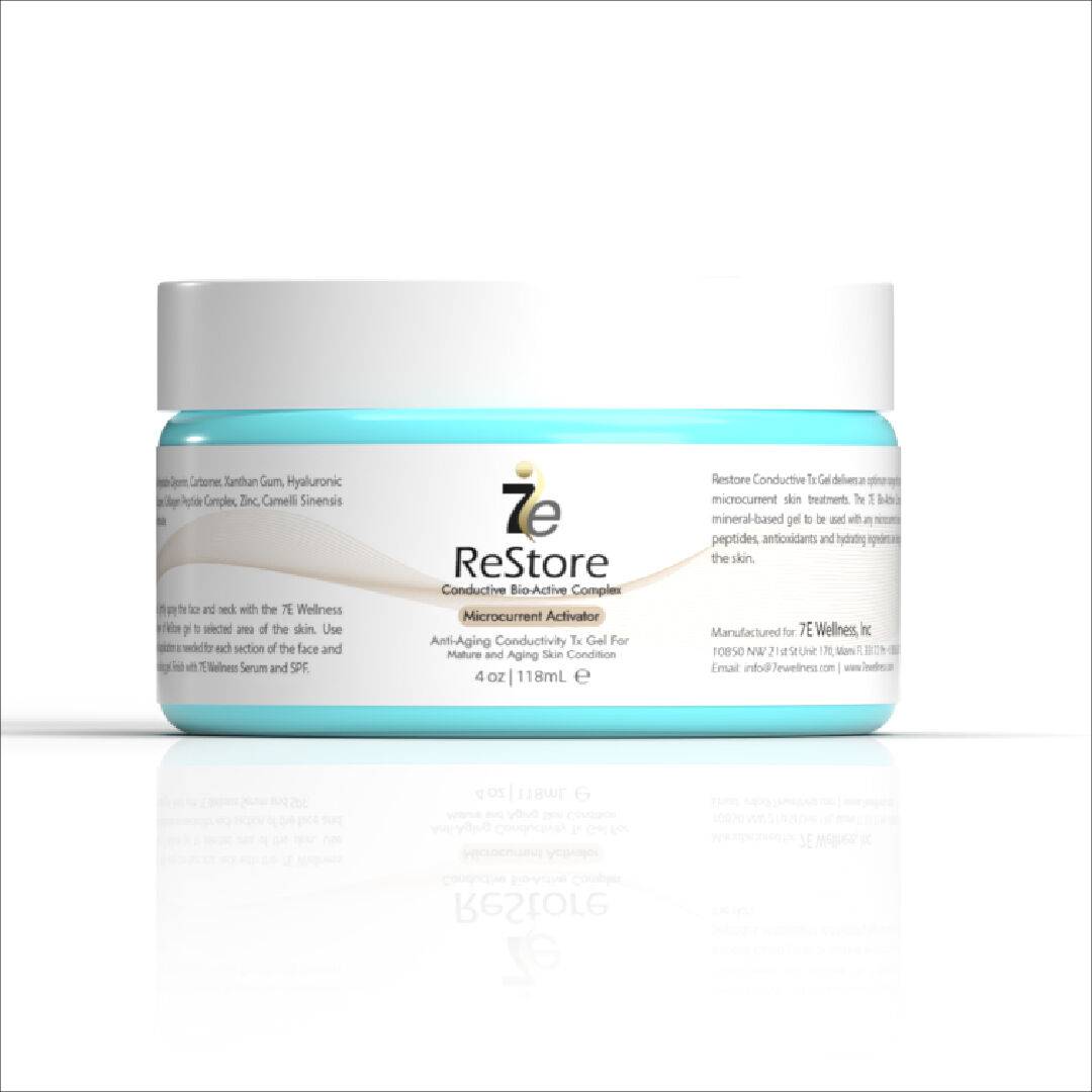 7e wellness Restore 4oz Gel Conductor for Skin Restoration