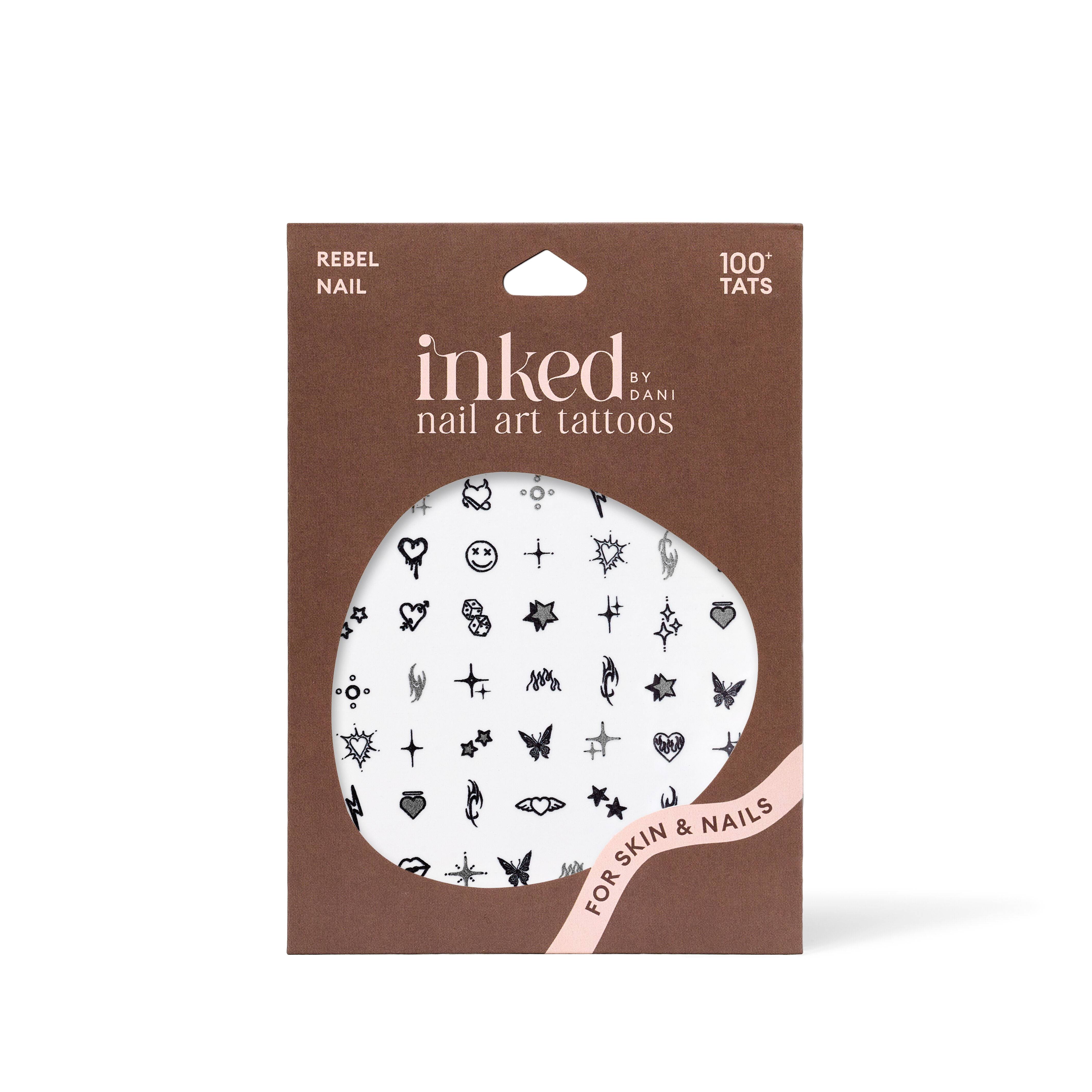 Rebel Nail Art Temporary Tattoo Pack