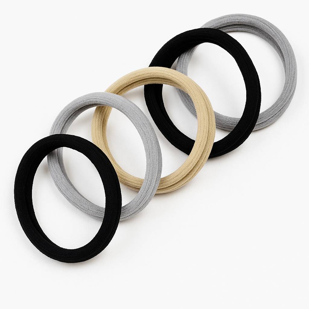 Gentle Cotton Comfort Hair Ties in Cylinder (5pc)