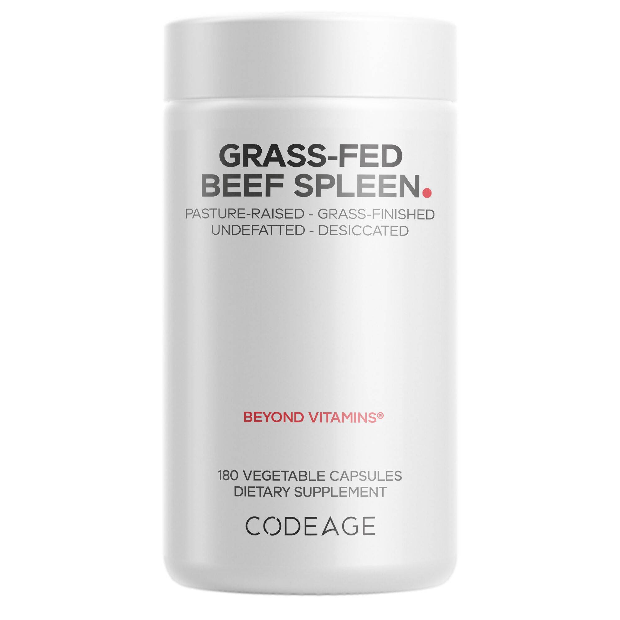 Grass-Fed Beef Spleen Supplement Pasture Desiccated Bovine Pills