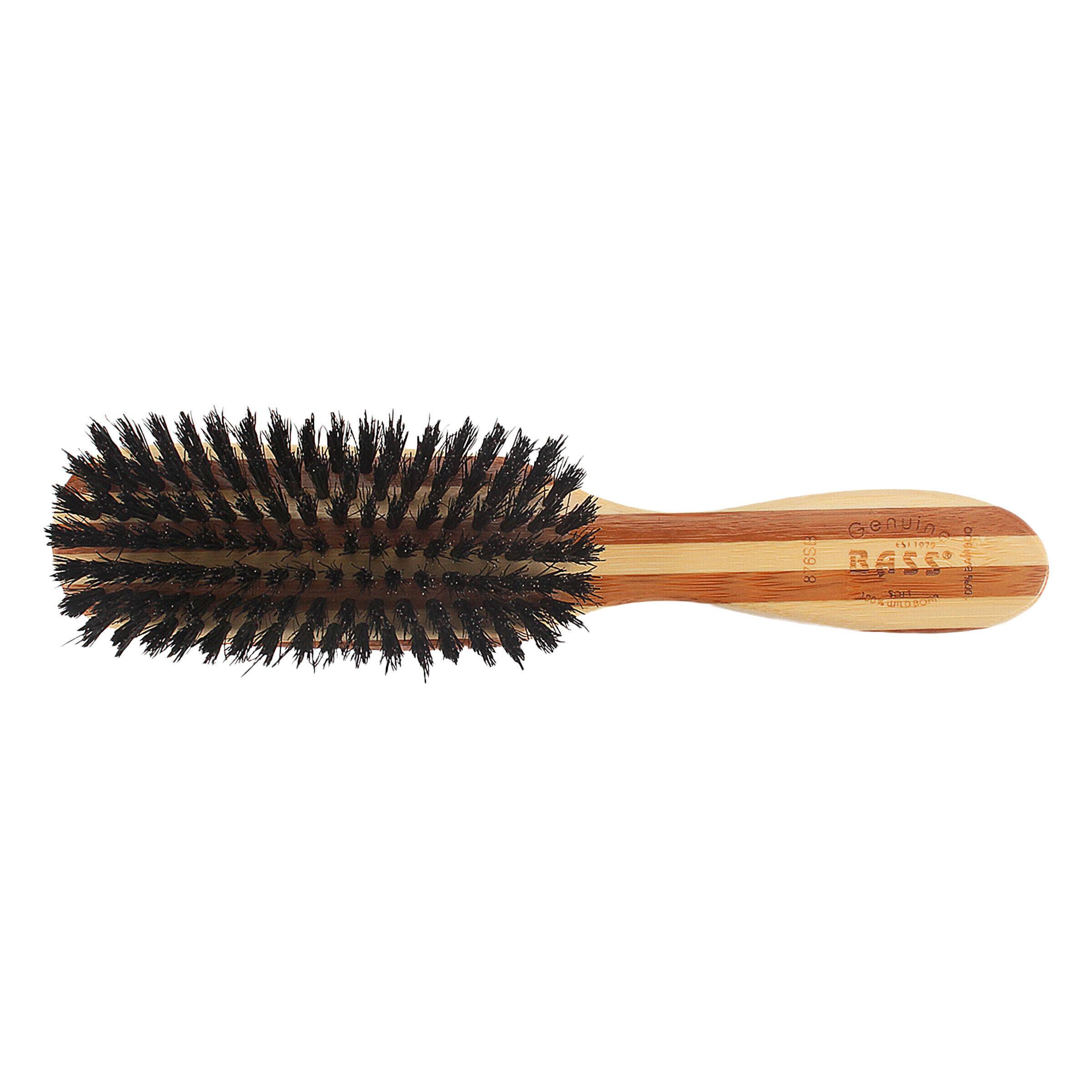 Shine&Condition Pure Natural Boar Bristle SOFT Bamboo Handle Semi Oval