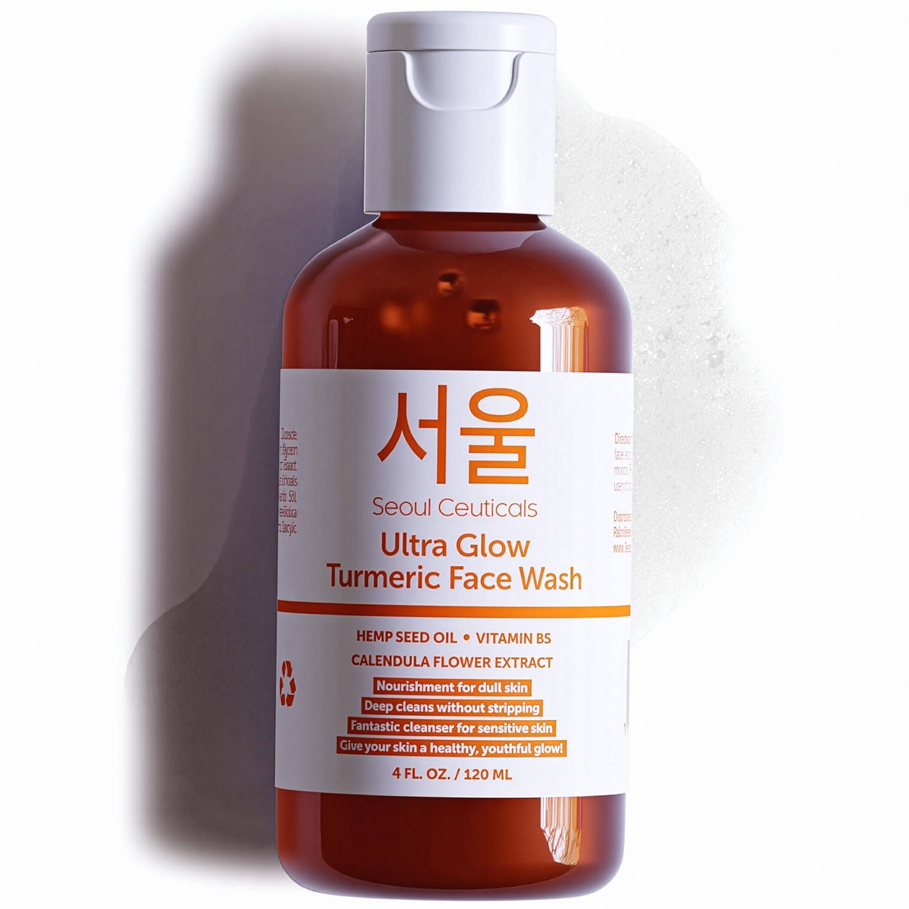 Korean Skincare Ultra Glow Turmeric Face Wash 4 oz