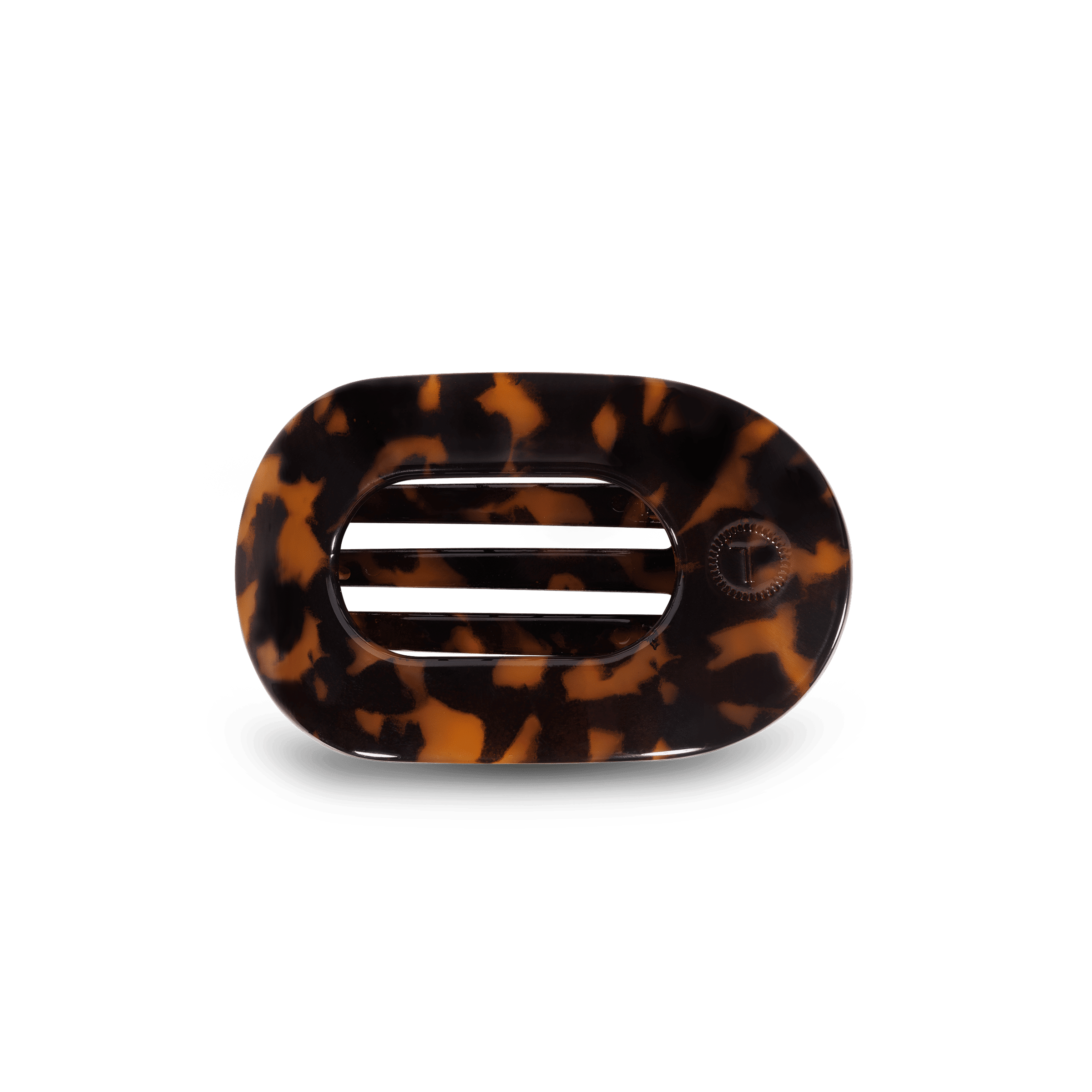 Tortoise Flat Round Hair Clip