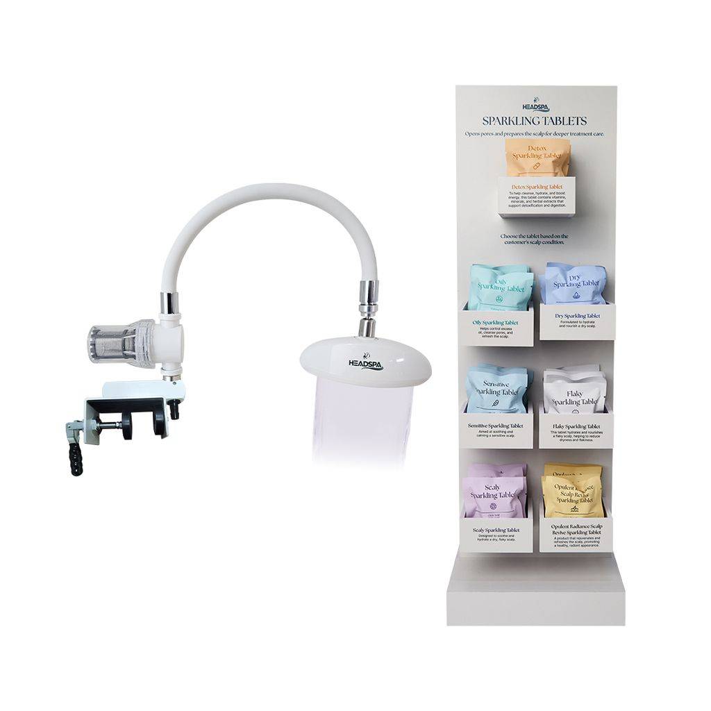Sparkling Tablet Display Set with Waterfall - Aqua Glow