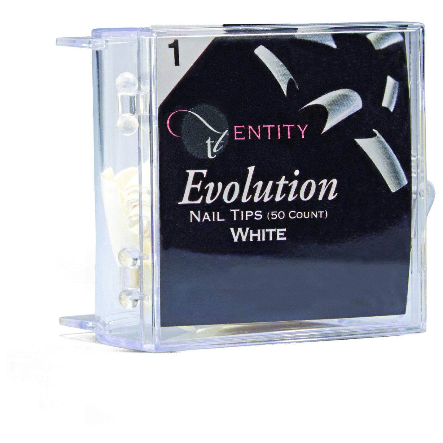 White Evolution Nail Tips (50CT) - Size 1