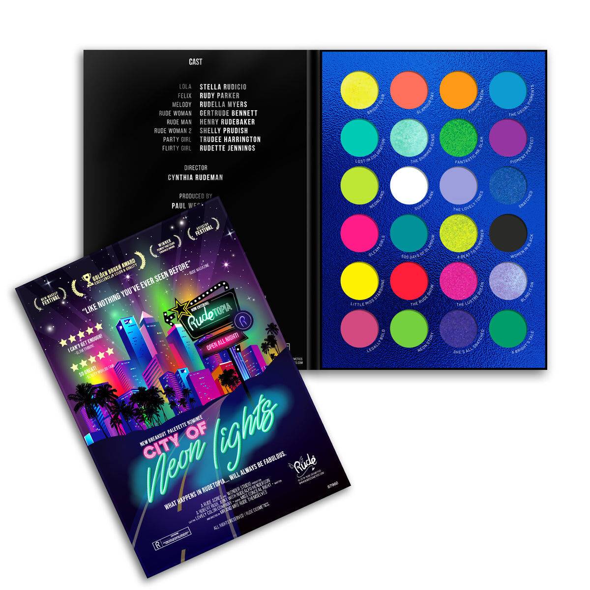 City of Neon Lights 24 Vibrant Pigment & Eyeshadow Palette