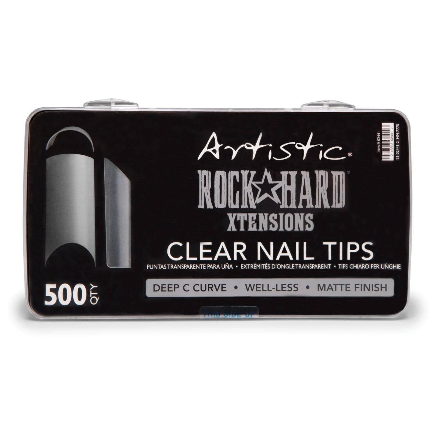 Artistic Rock Hard Xtensions Clear Nail Tip