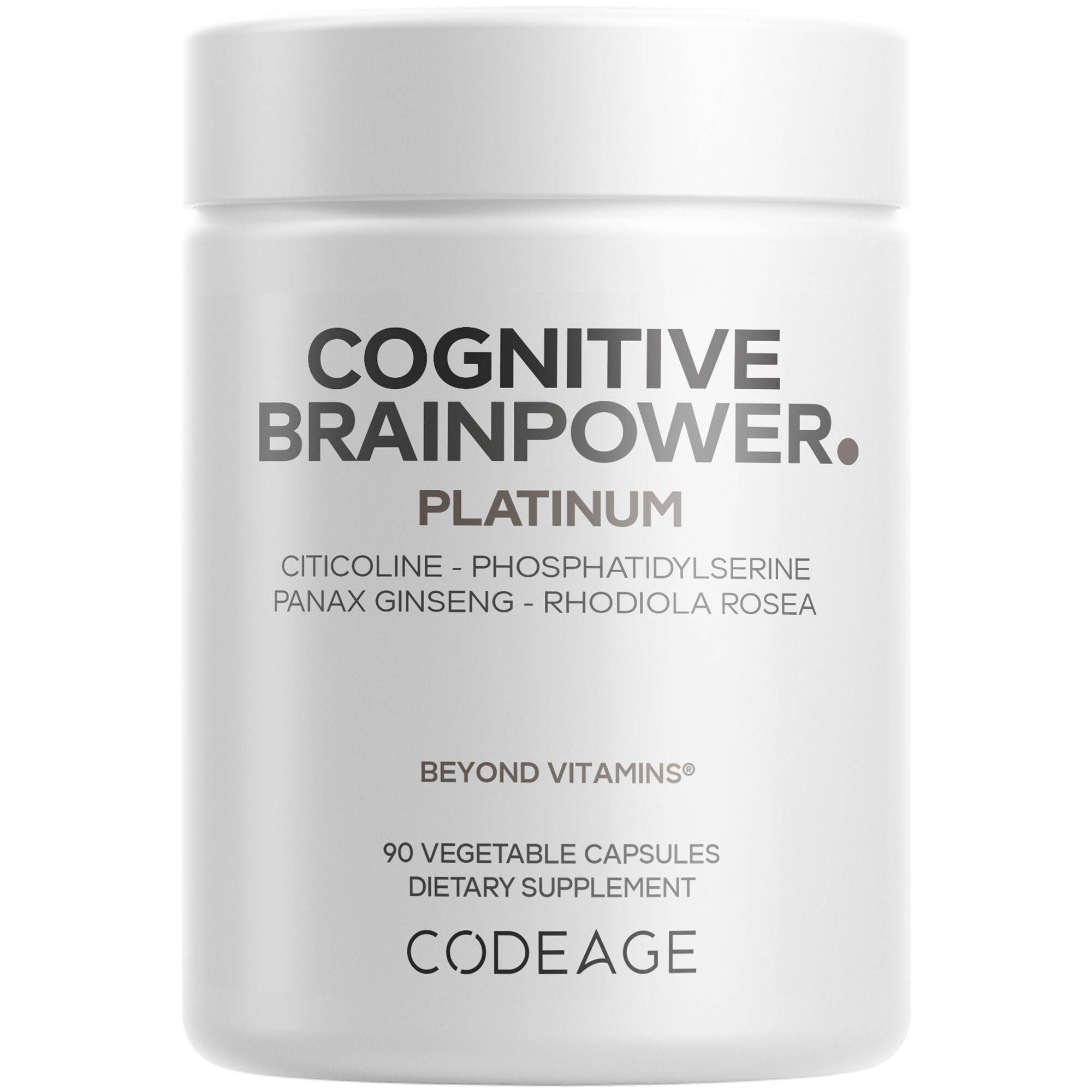 Cognitive Brainpower Platinum Cognizin Citicoline Ashwagandha Ginkgo