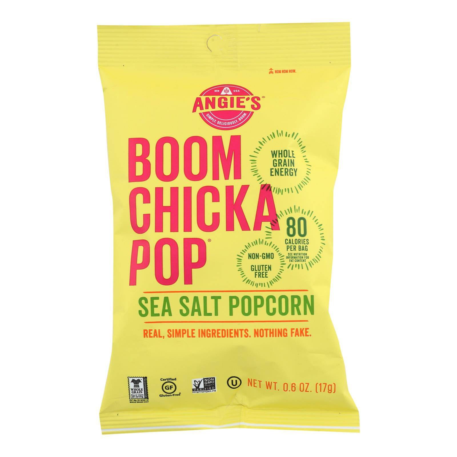 Boom Chicka Pop Sea Salt Popcorn - Case Of 24, 0.6 Oz