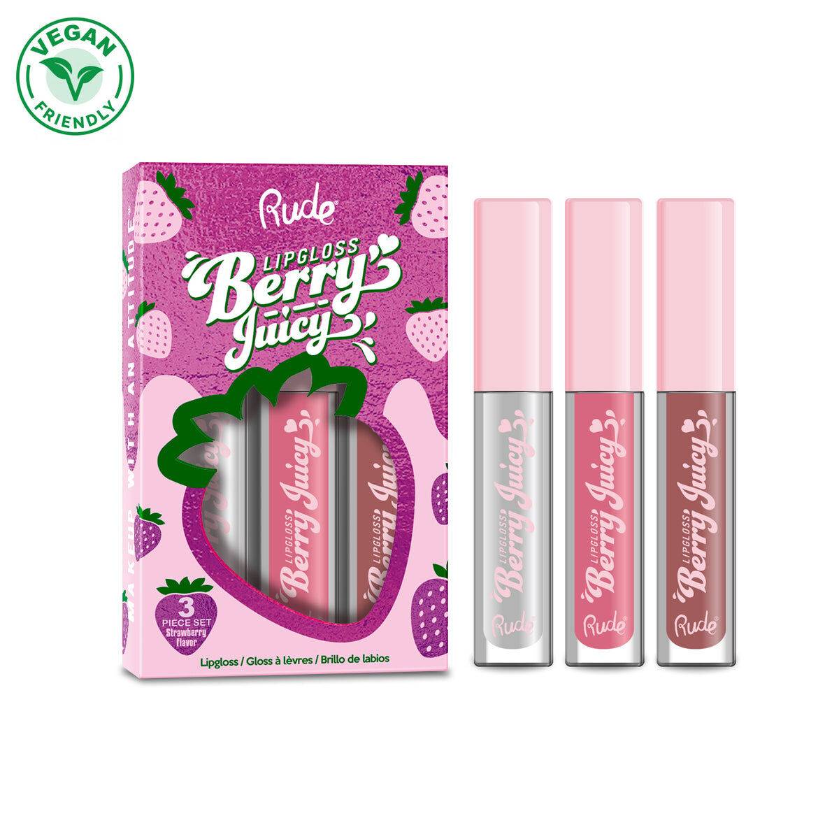 Rude Cosmetics Berry Juicy Lip Gloss Set