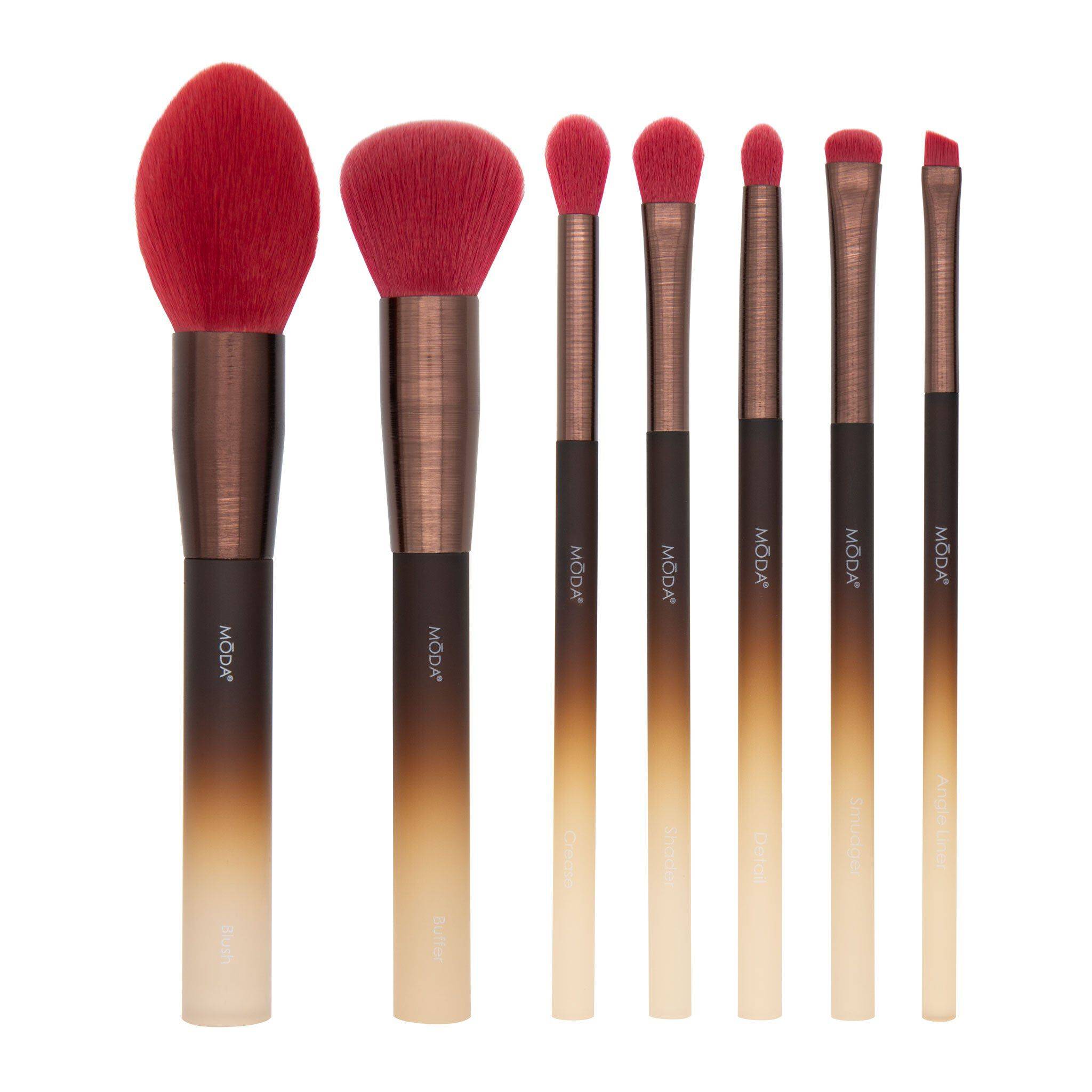 Earthy Elegance 7pc Face Makeup Brush Set