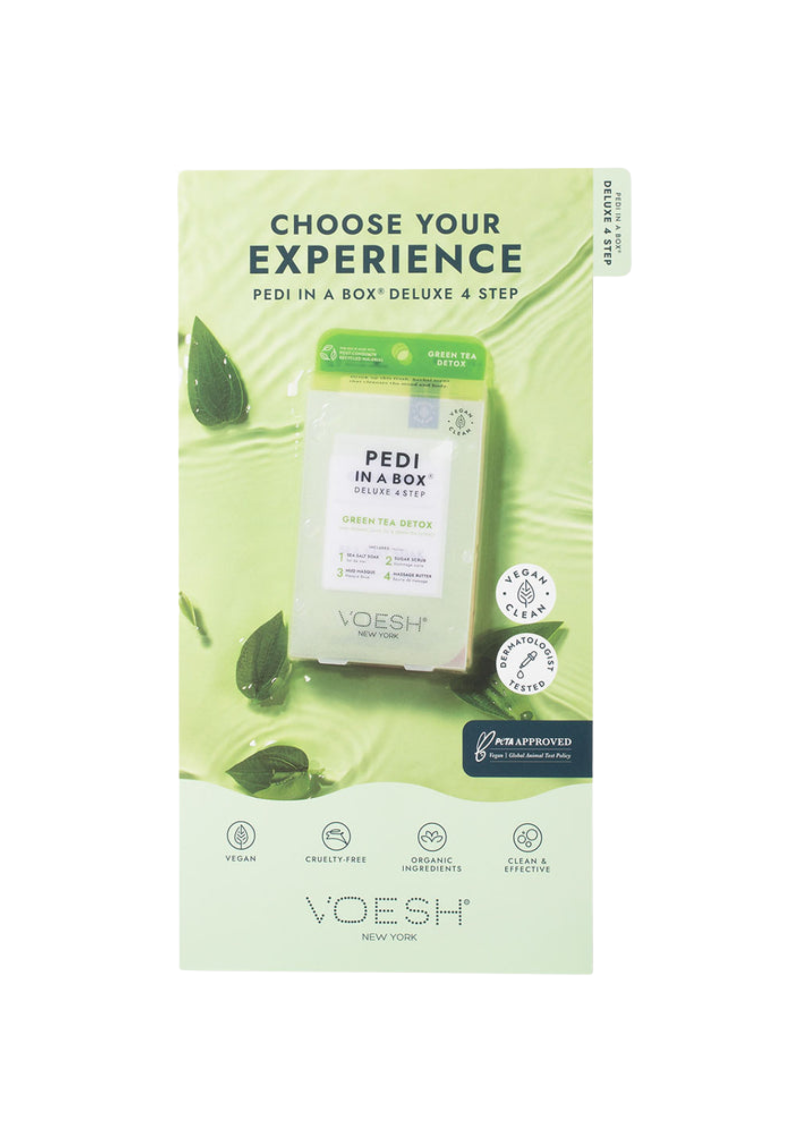 Tri-Fold Salon Menu Pedi in a Box Deluxe 4 Step