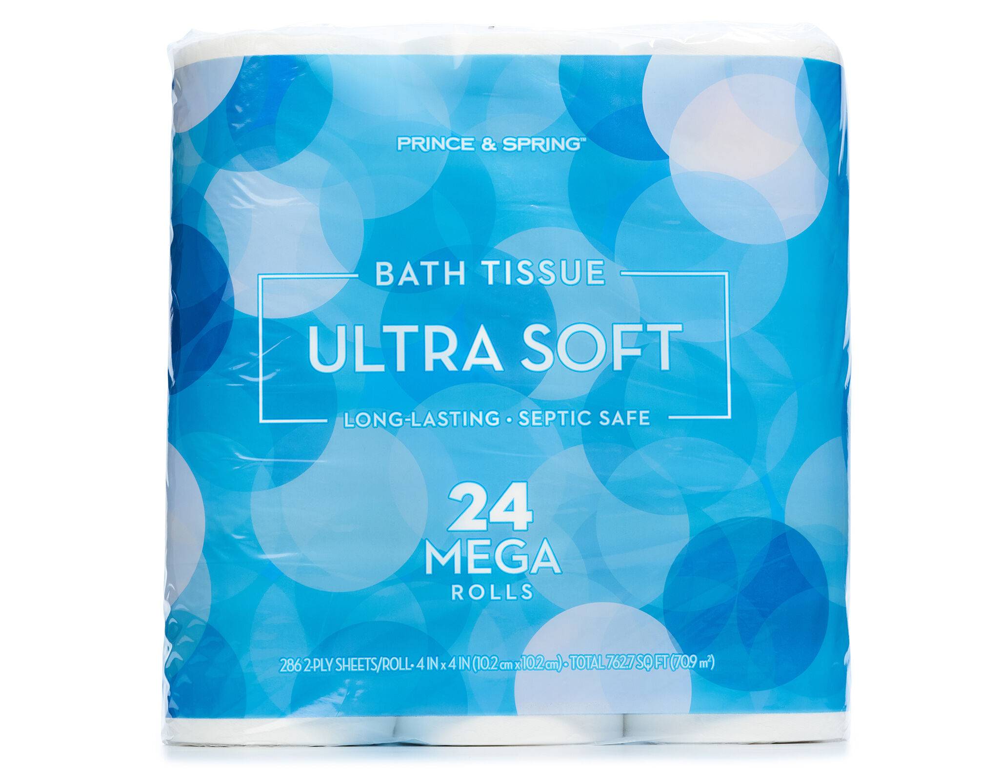 Prince & Spring Ultra Soft Toilet Paper Septic Safe Mega Rolls 24 ct