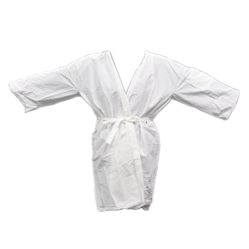 Disposable Wraparound Gown - White