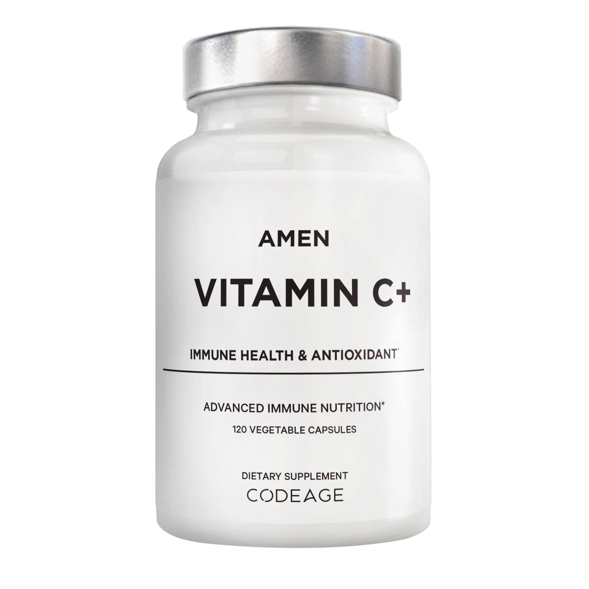 Amen Vitamin C+ Supplement w/ Zinc Immune Health & Antioxidant Vegan