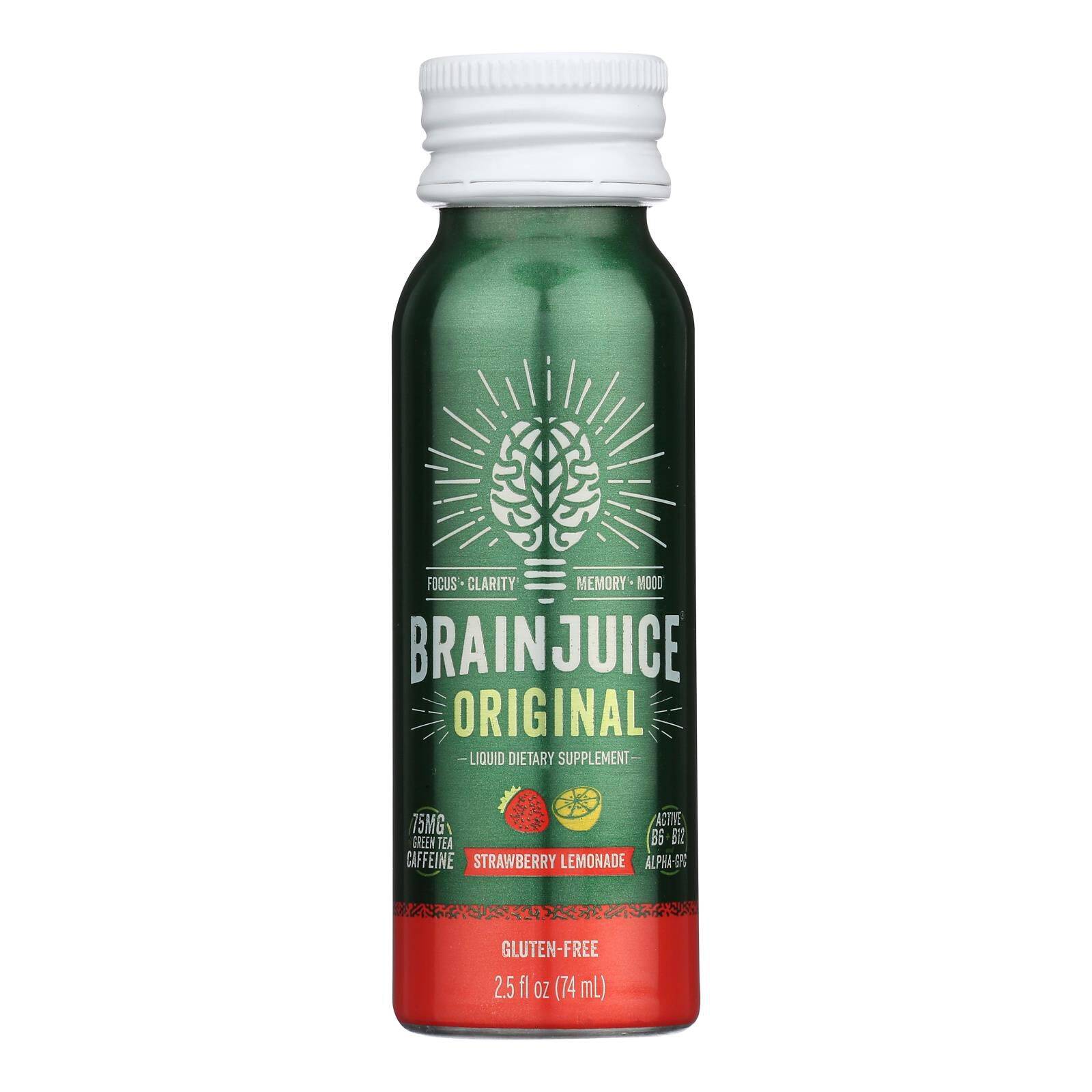 Brain Juice Strawberry Lemonade - Case Of 12, 2.5 Fl Oz