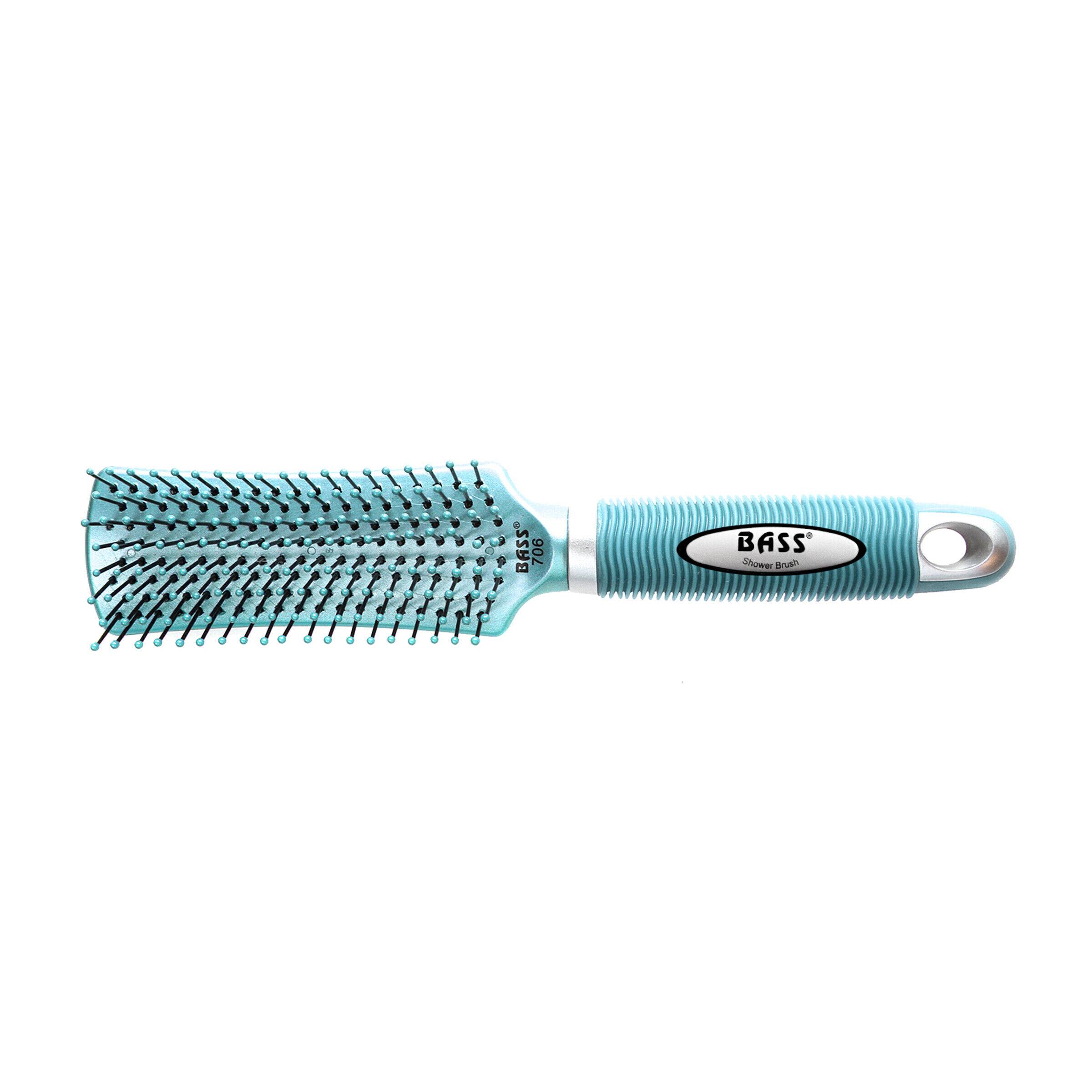 Shower Brush-Optimized for Use in Water Nylon Pin Rubber Grip Handle
