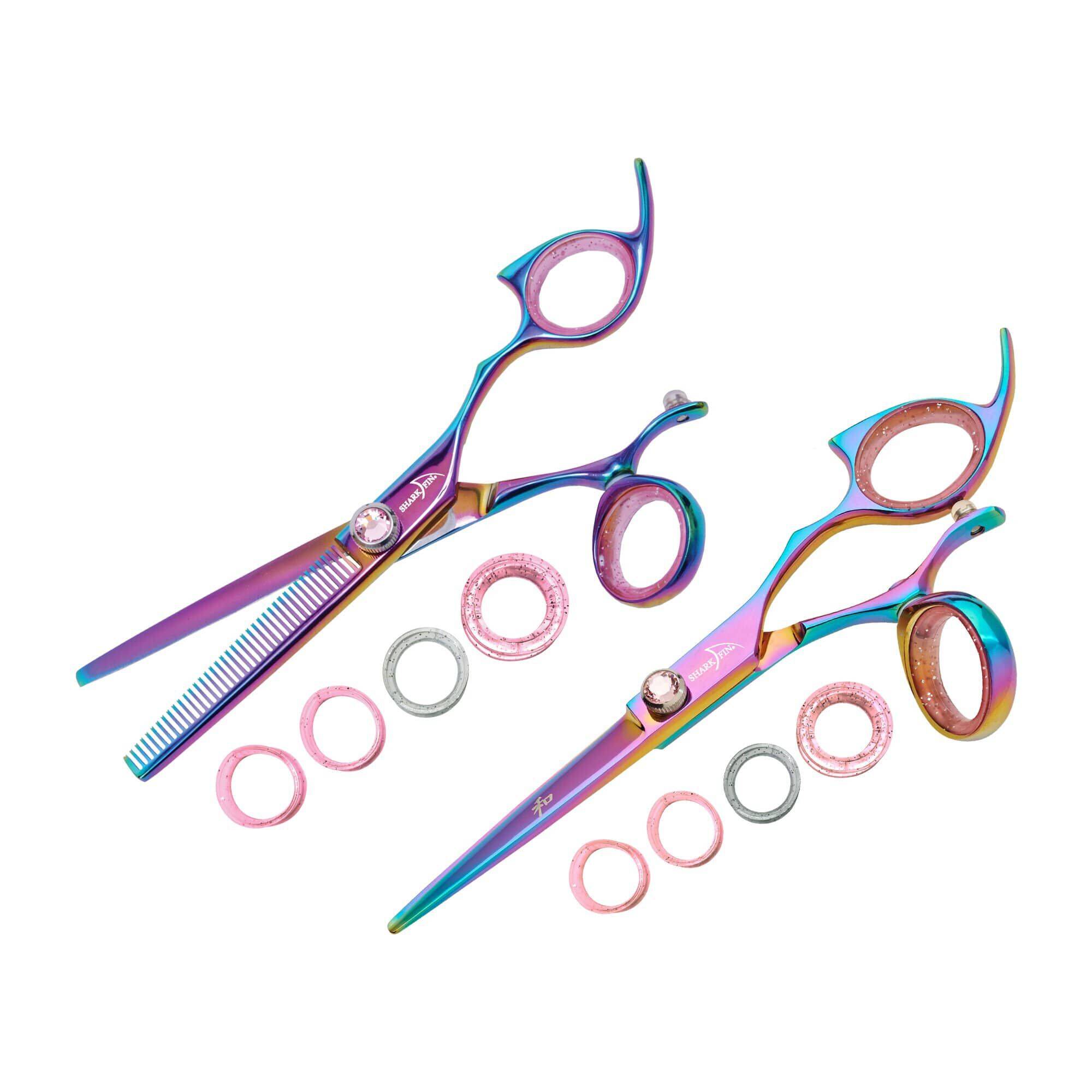 Right Hand 40 Tooth Blender Rainbow + Cutting Shear Set