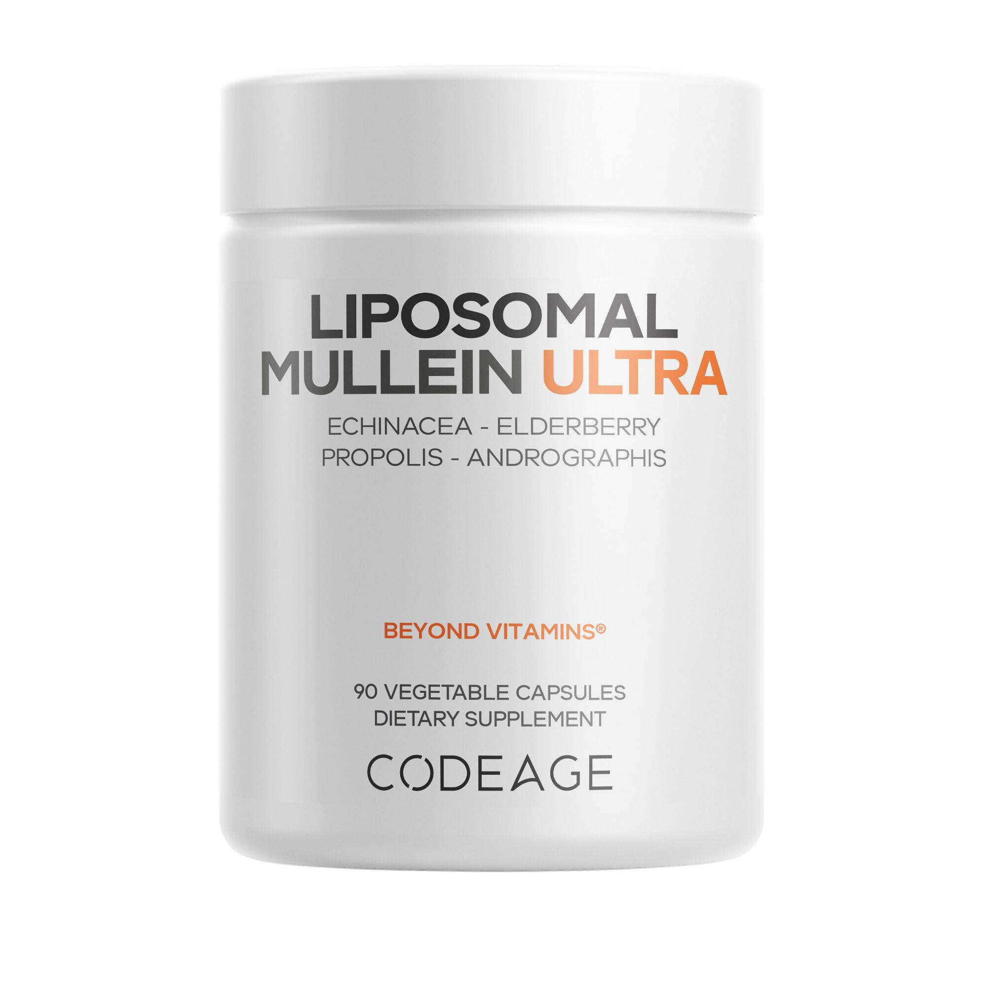 Liposomal Mullein Ultra Supplement - Elderberry, Vitamins - Non-GMO