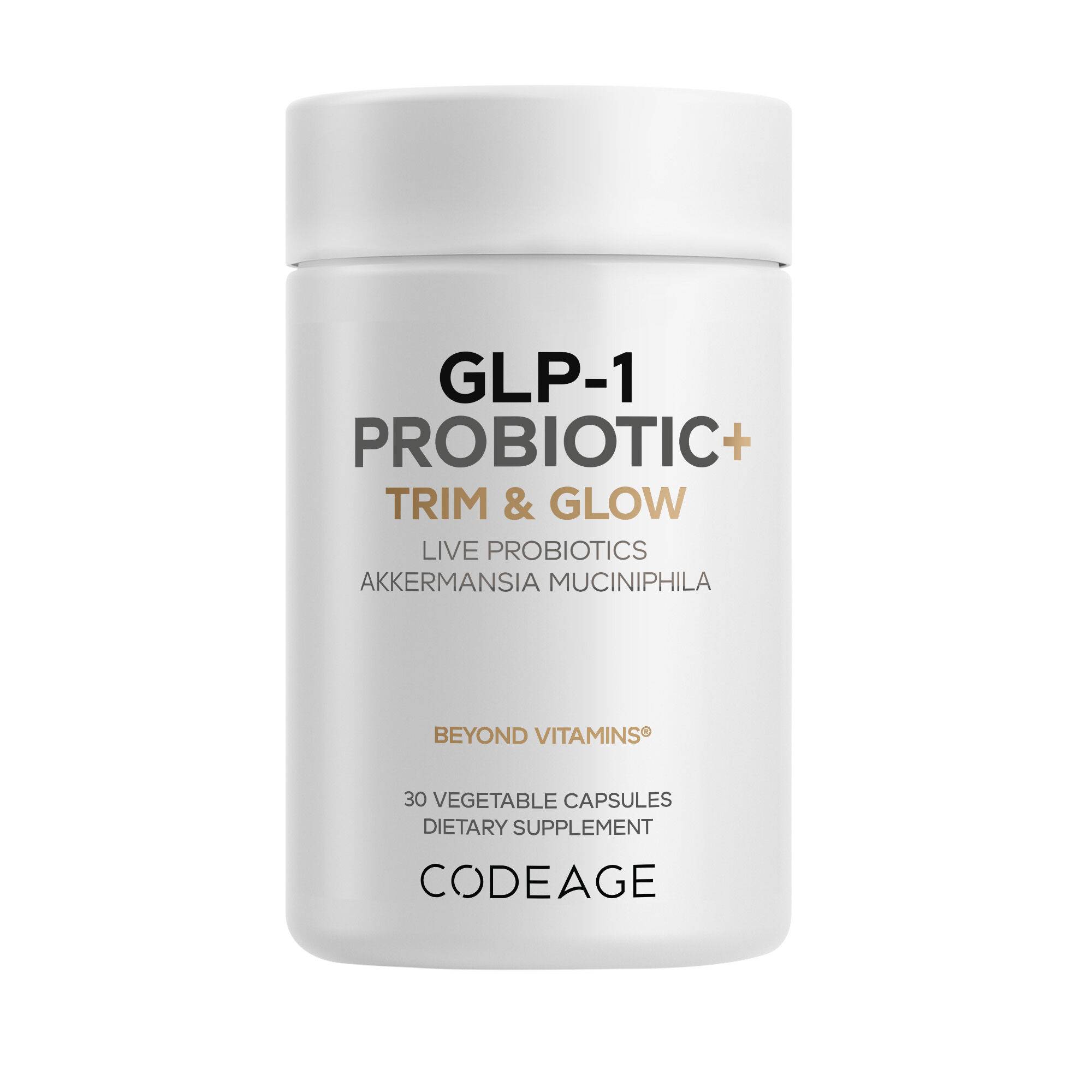 GLP-1 Probiotic+  Live Probiotics, Prebiotics & Postbiotics Supplement