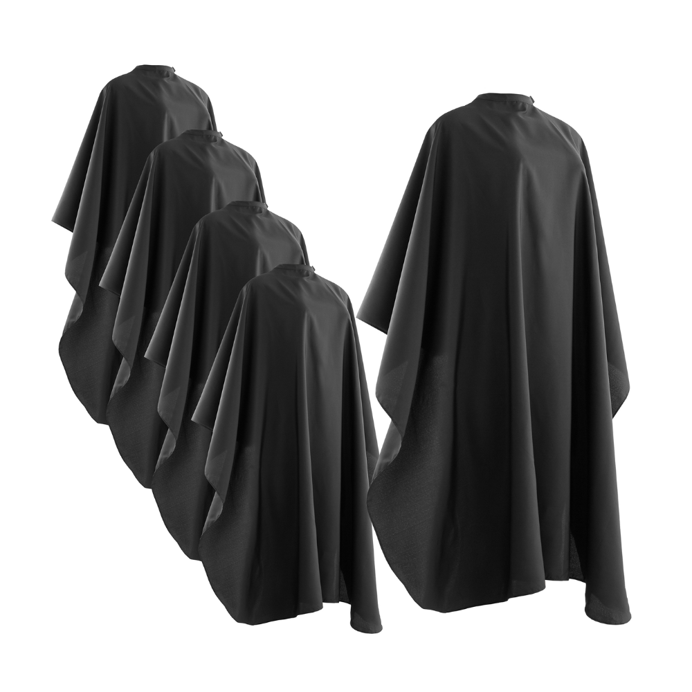 Black Nylon Salon Hair Cutting Barber Cape