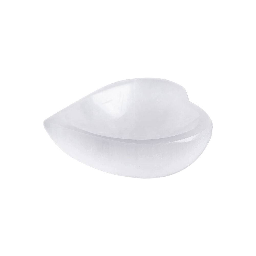 Himalayan Glow Selenite Heart Bowl, Healing Crystal
