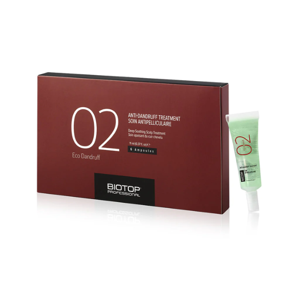02 Eco Dandruff Anti-Dandruff Treatment 0.37oz (6 Ampoules)