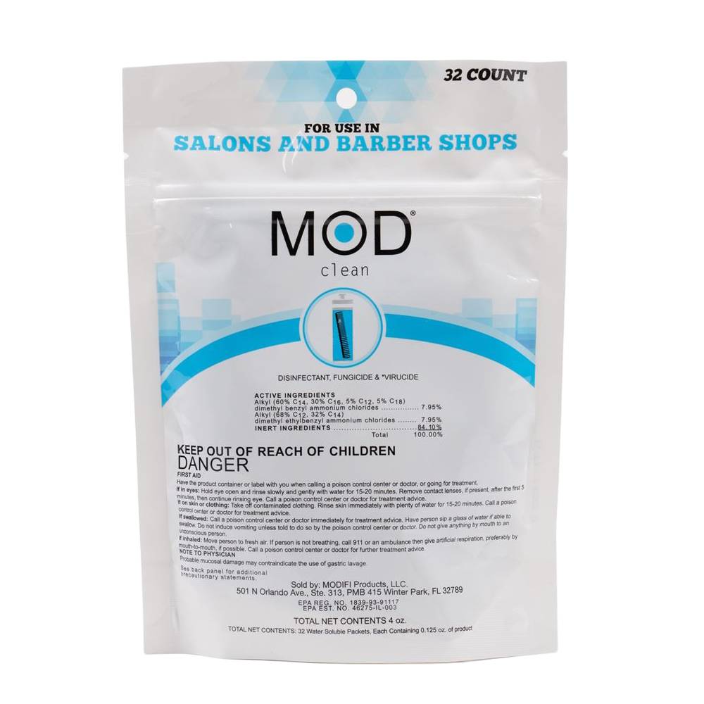 MOD Eco-Friendly Salon & Barbershop Disinfectant Pods - Blue (32 pack)