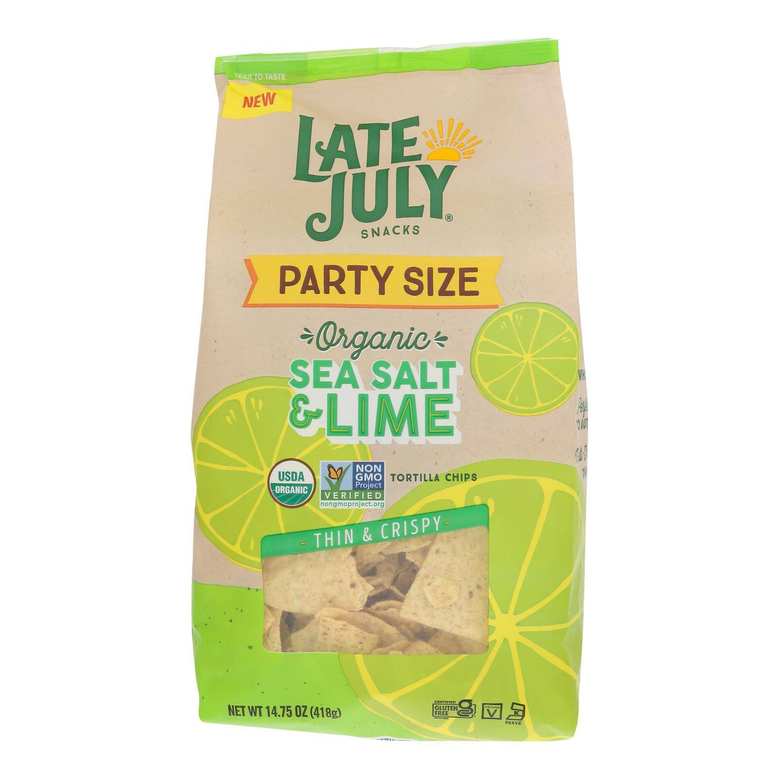 Tortilla Chips Sea Salt Lime - Case Of 9, 14.75 Oz
