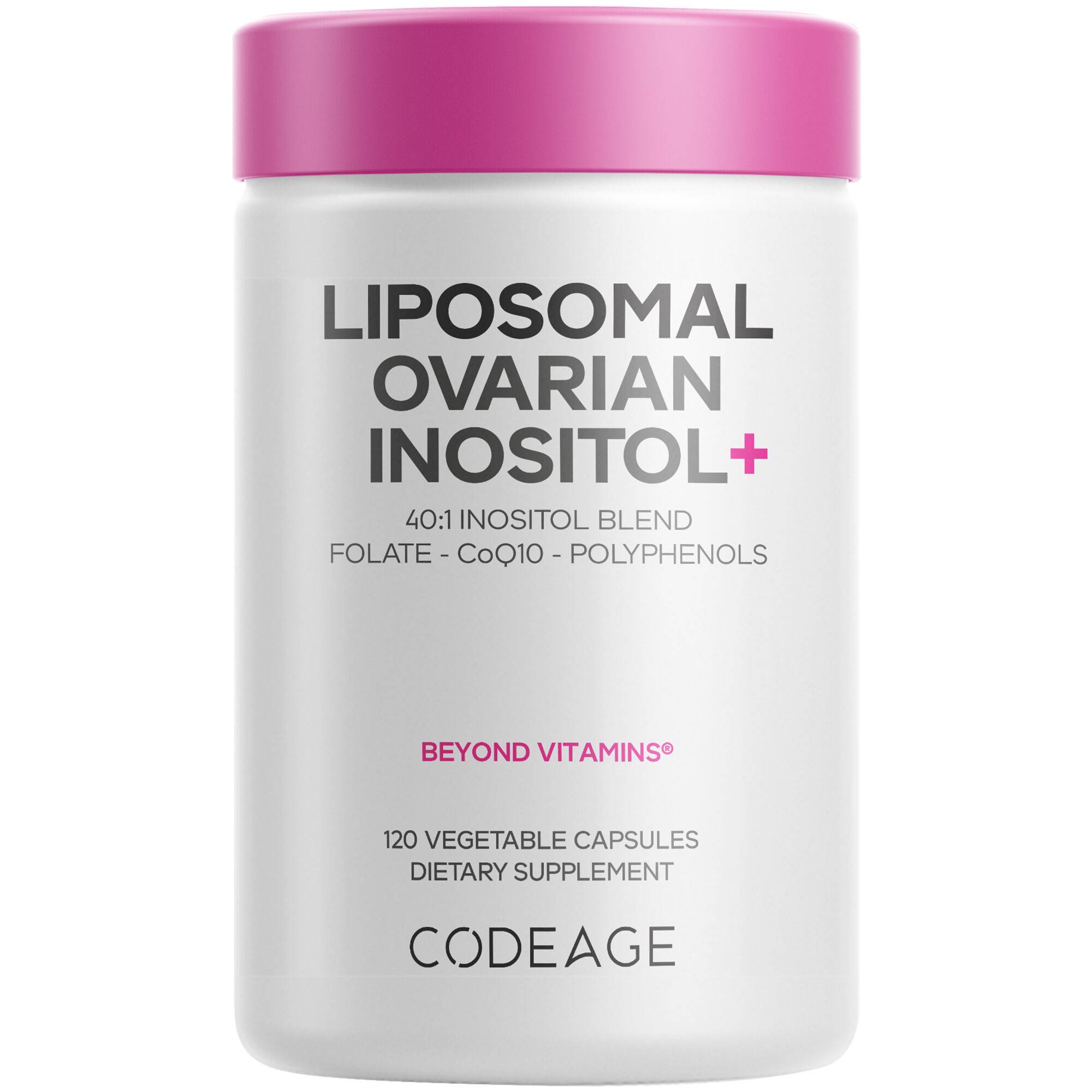 Liposomal Ovarian Inositol+ Supplement - Folate - CoQ10 - Polyphenols