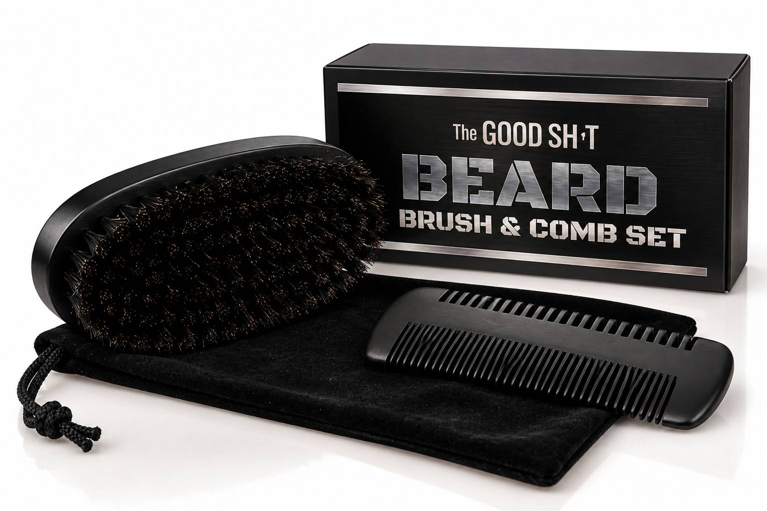Beard Brush and Comb Set