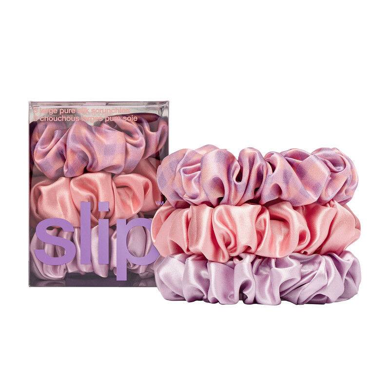 Pure Silk Large Scrunchies - Set of 3